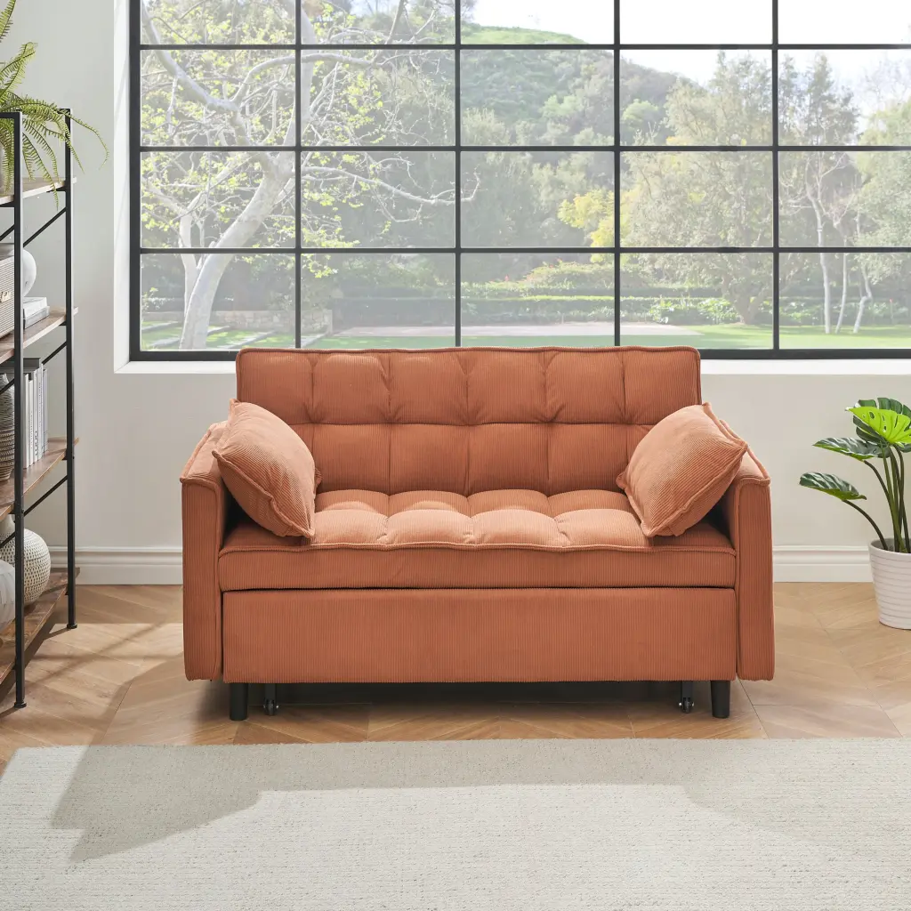 Folding Sofa Bed Adjustable Back Recliner Convertible Single Bed fan chen furniture