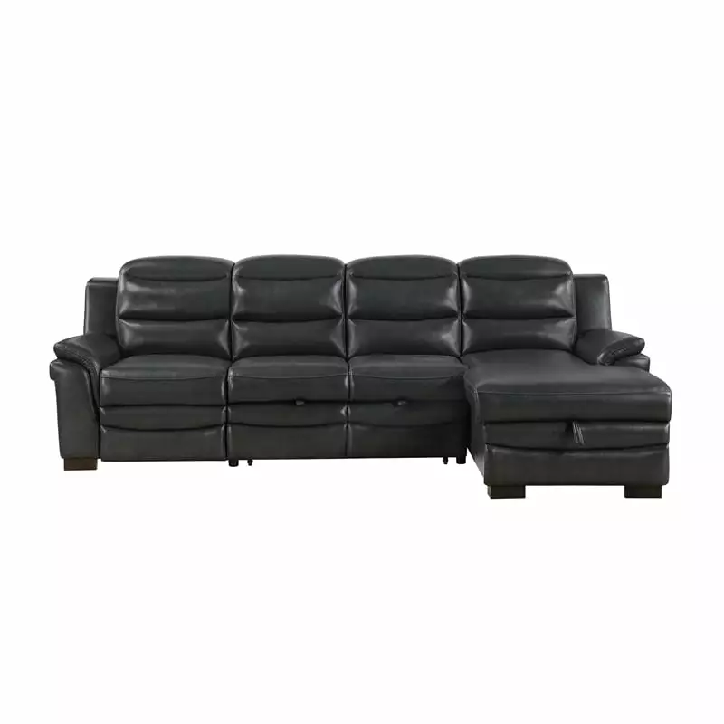 Global Furniture USA U8518 Blanche Charcoal Sofa Bed USB - Modern Polyester Sleeper