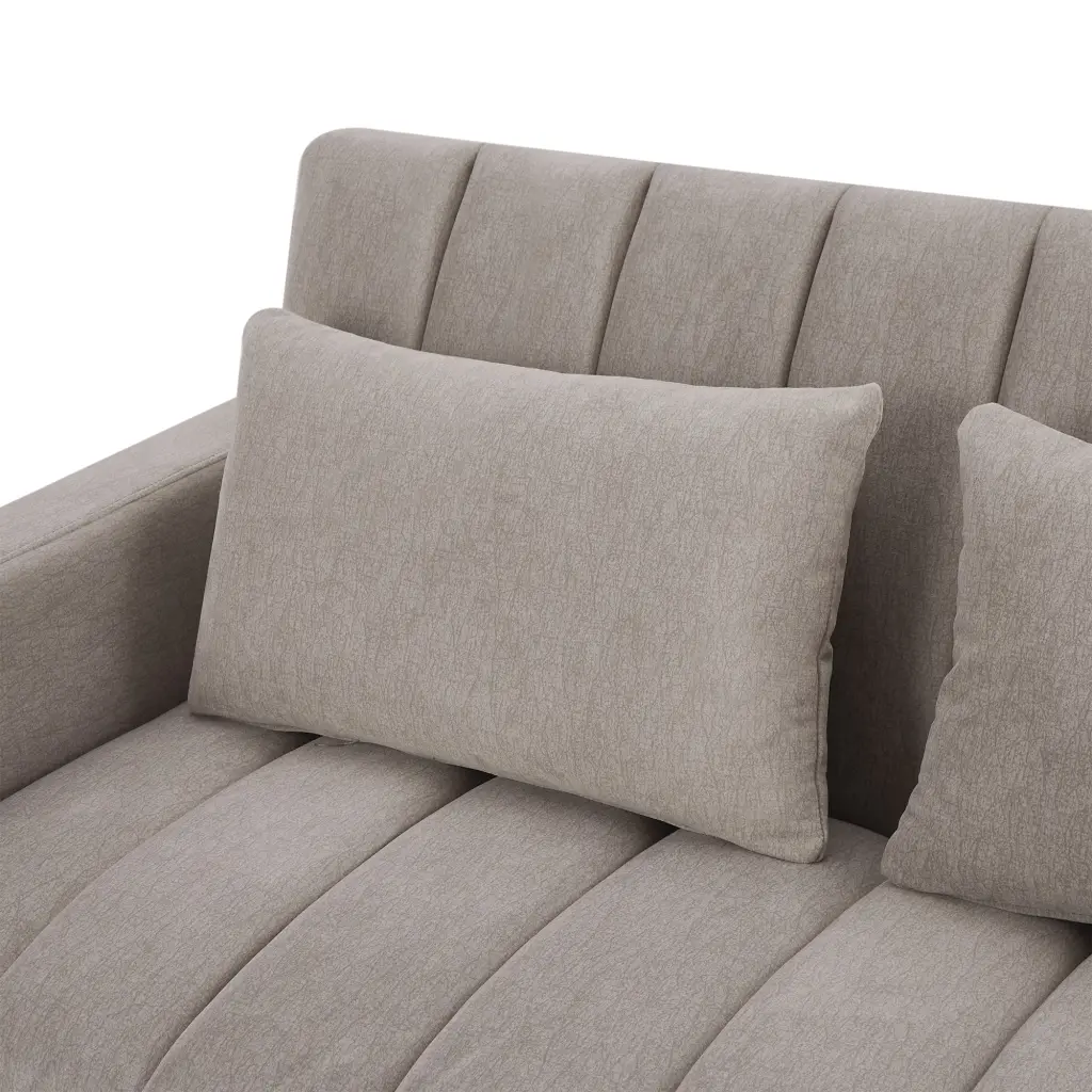 55.9 Inch Convertible Sofa Bed Loveseat Three USB Ports and Side Pockets rnb