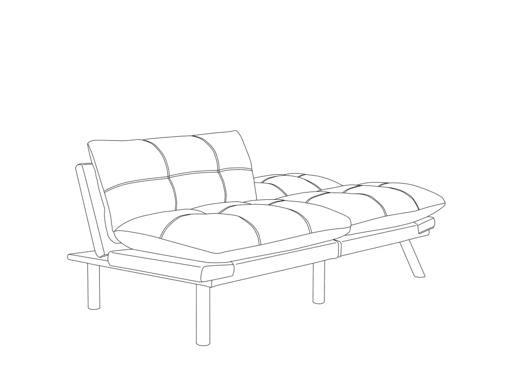 Emerald Convertible Folding Modern Sofa Bed Twin Emerald White Primary rnb