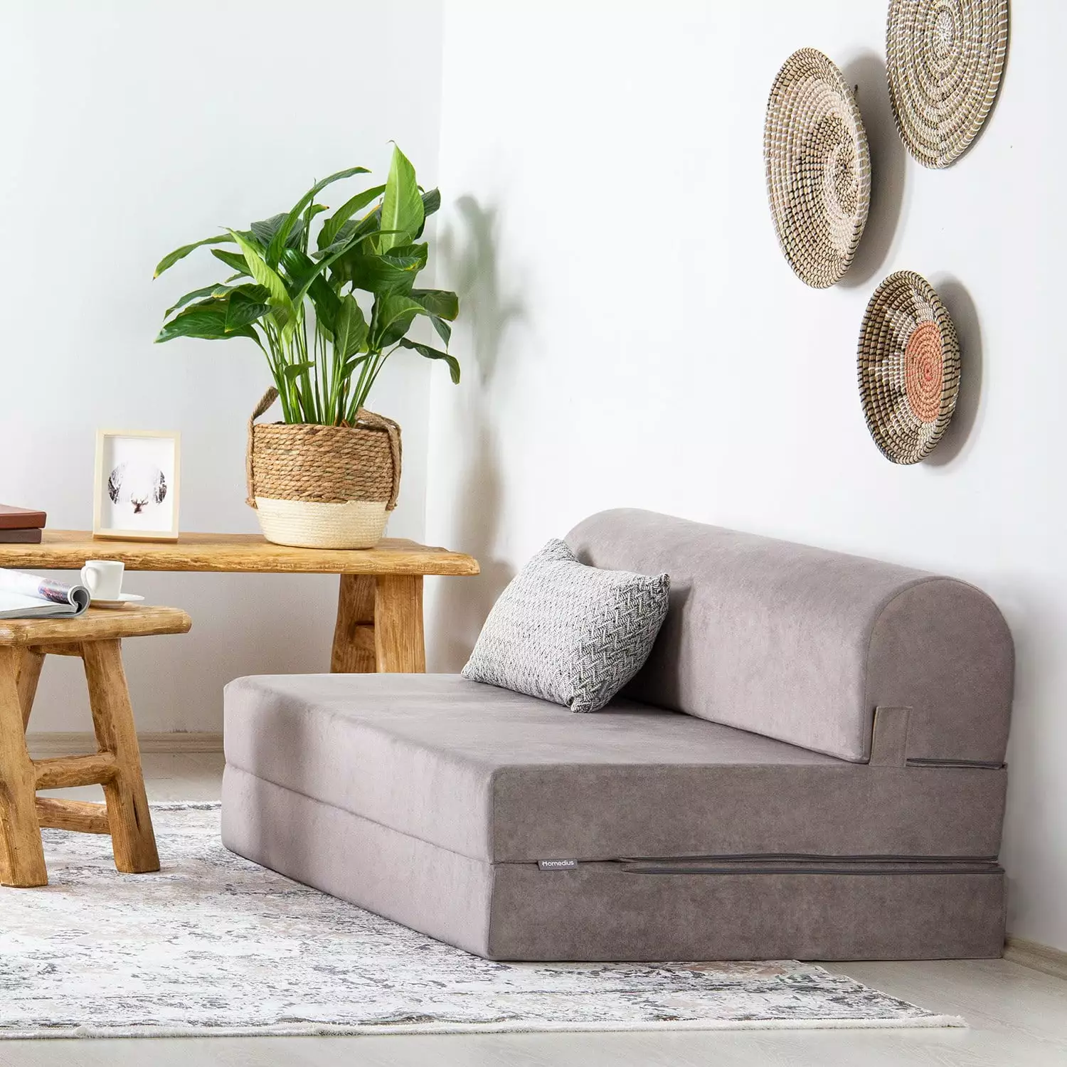 Salida Magic Light Grey 2 Seat Sofa Bed Compact Living Room Furniture