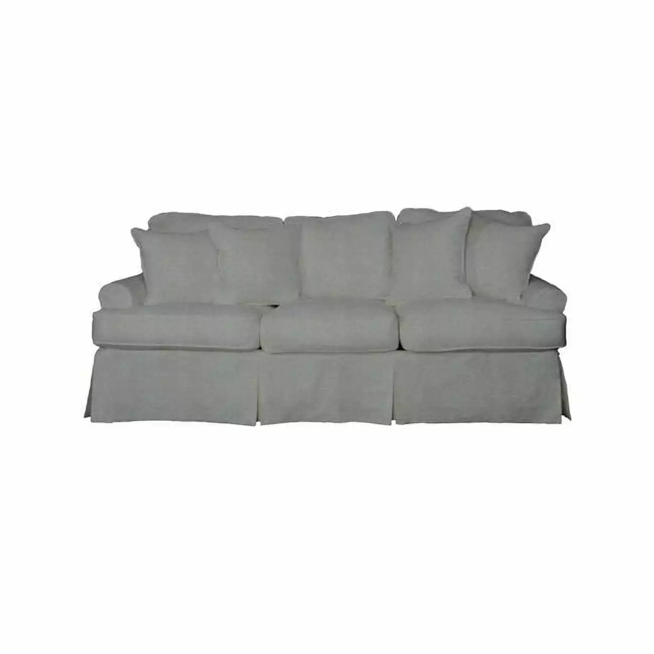 Sunset Trading Horizon Slipcovered Sofa Peyton Slate - Modern Living Room Couch Removable Cover