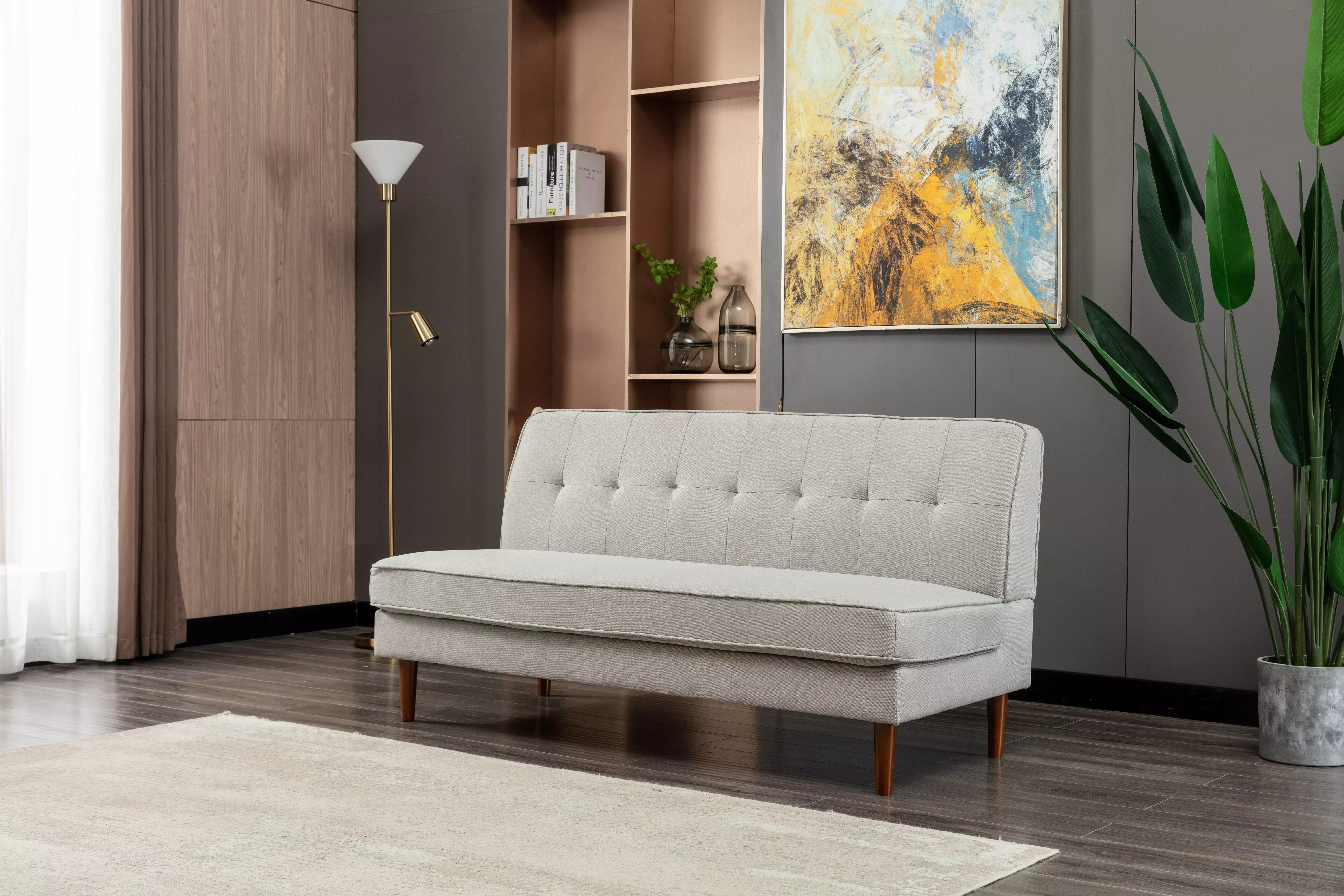 LANTRO JS 2046 Beige Double Seat Sofa Small Spaces