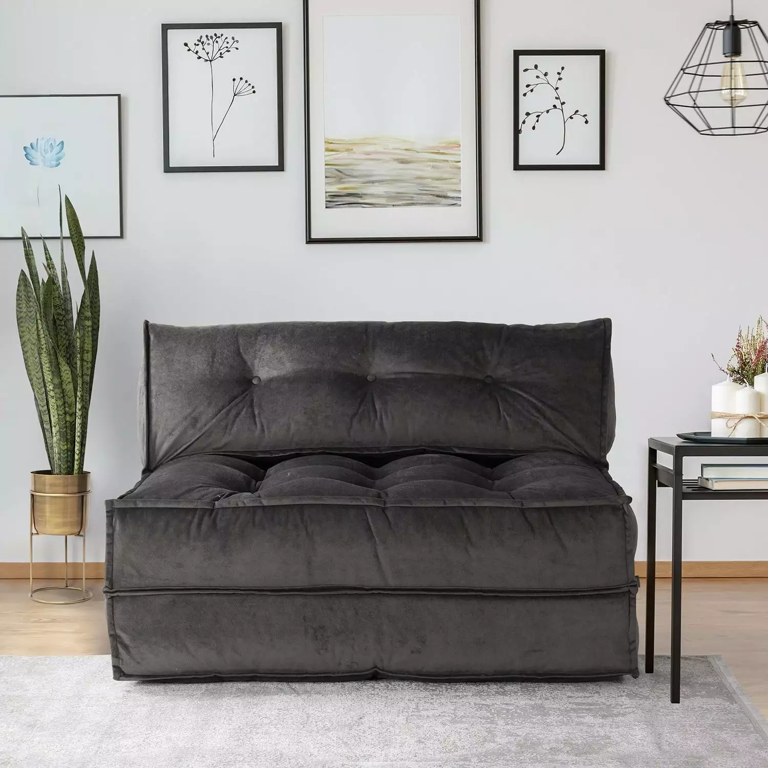 Salida Mocca Anthracite 2 Seat Sofa Bed Living Room or Guest Room