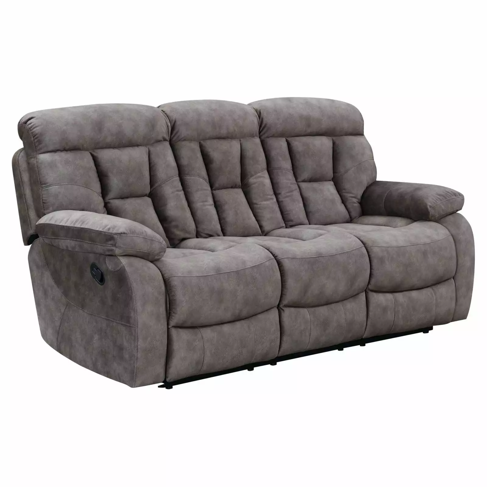 Bogata Mushroom Gray Recliner Sofa Modern Living Room Steve Silver Company