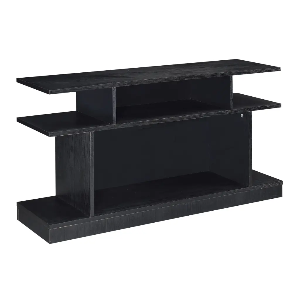 Black 2 Shelf Sofa Table Contemporary Living Room Furniture furniture max