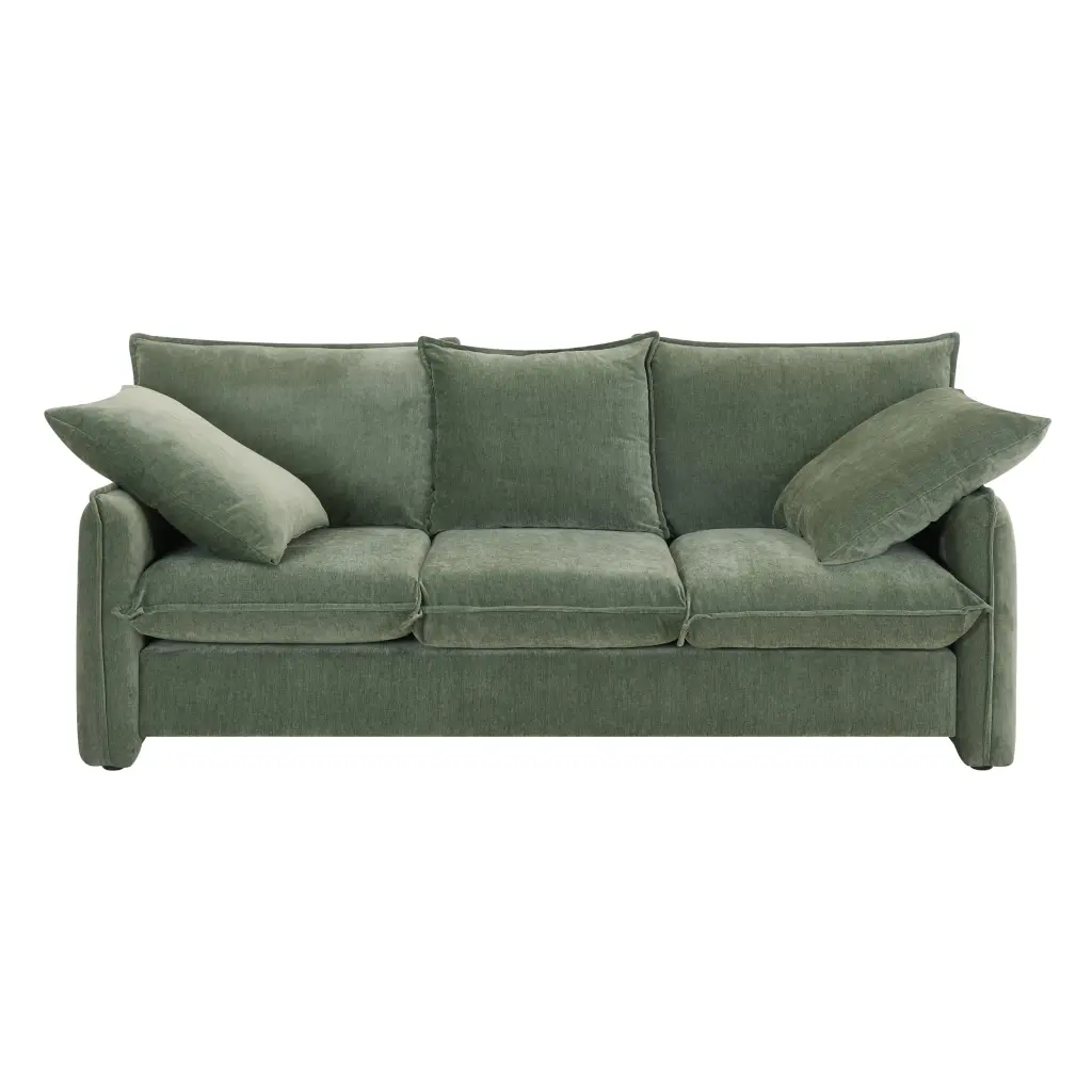 Mid Century Sofa 3 Seater Comfortable Couch Living Room Retro Design justone interior