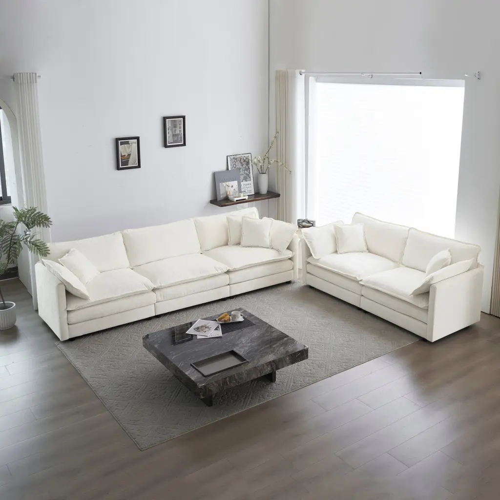 Sofa Set 2 Chenille Couch 2 3 Seater Sofa Set Deep Seat Modern Living Room ui furniture