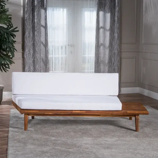 Hillcrest 2 Seater Sofa Right Side White Acacia Wood gardenpara can