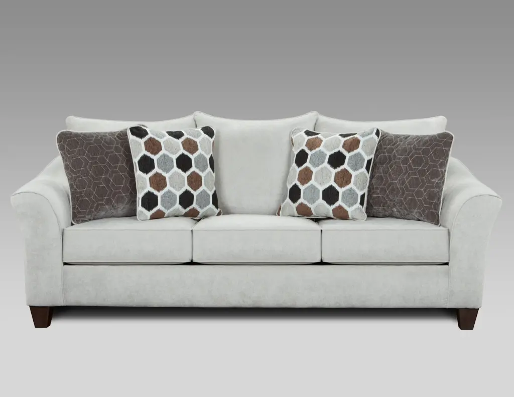 Camero Fabric Pillow Support Sofa Multi Espresso Polyester Wood hz