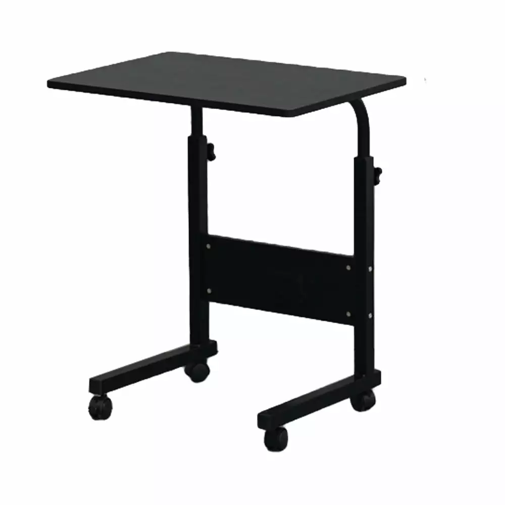 IVV Home Office Removable Desk 23 Chipboard & Steel Side Space Saving Computer Table Writing Workstation Black