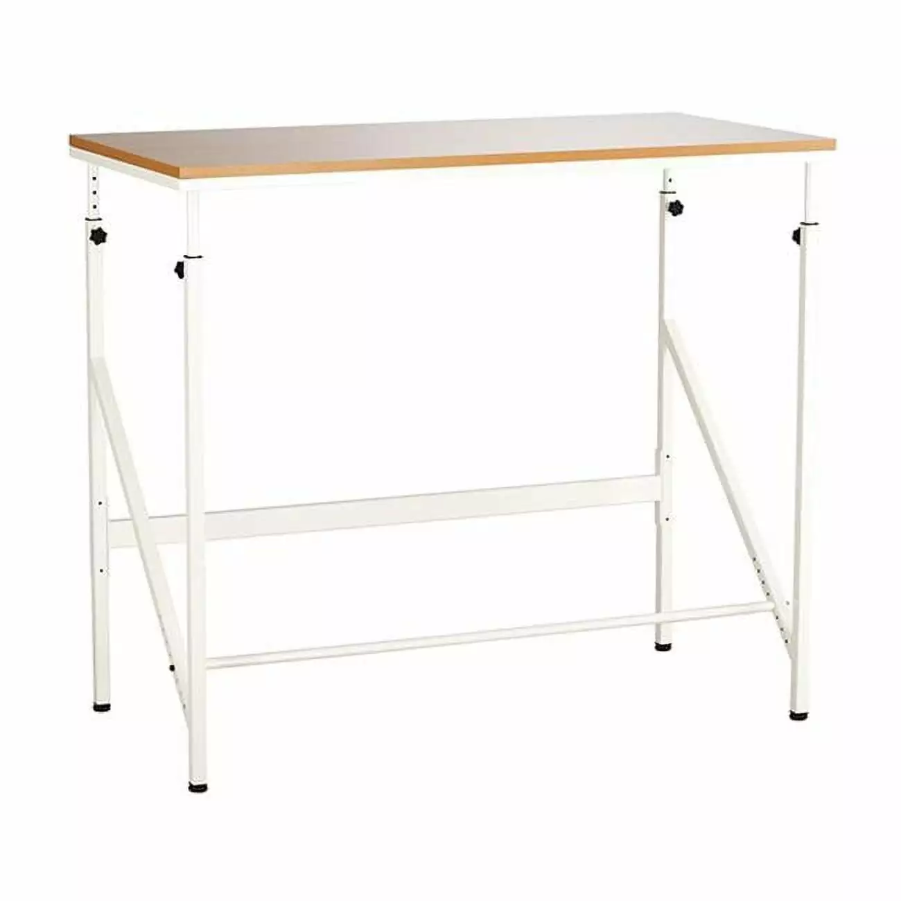 50 x 48 x 24-Inch Standing Height Desk - Beech and Cream Home Office Workstation Betterbeds