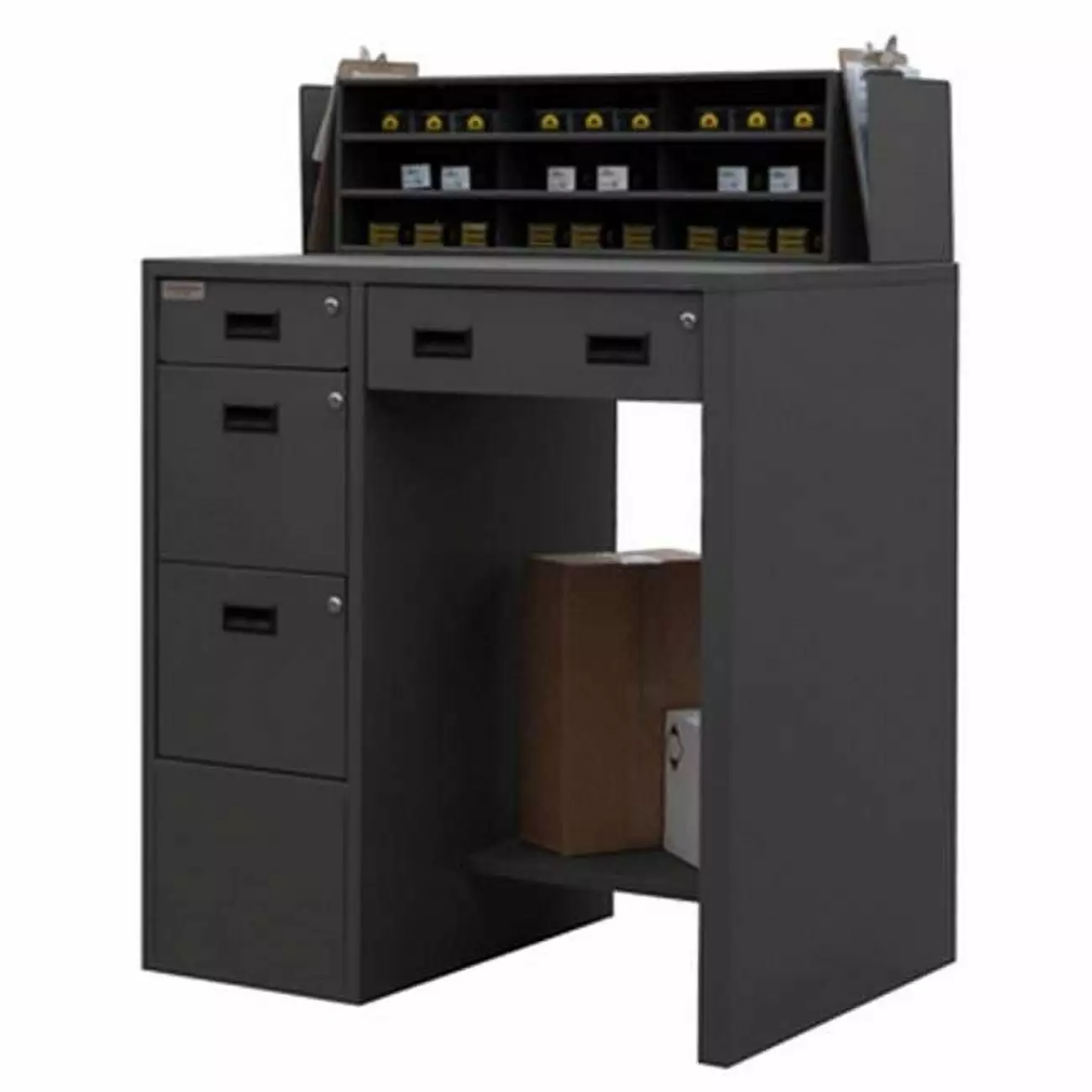 Durham SFWS-392955-95 16 Gauge Steel Stationary File Work Station Stand Up Desk
