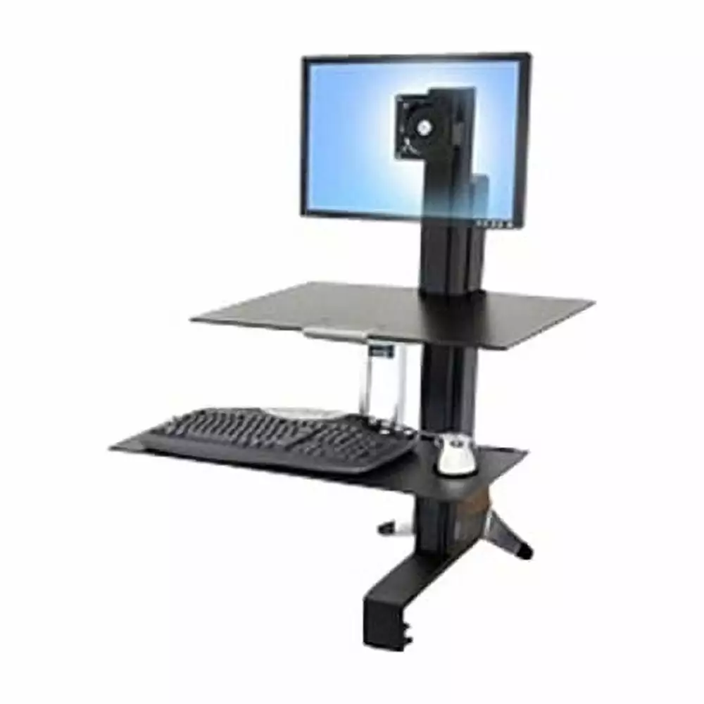 Ergotron WorkFit-S Adjustable Desk Aluminum/Plastic/Steel - Sit Stand Workstation