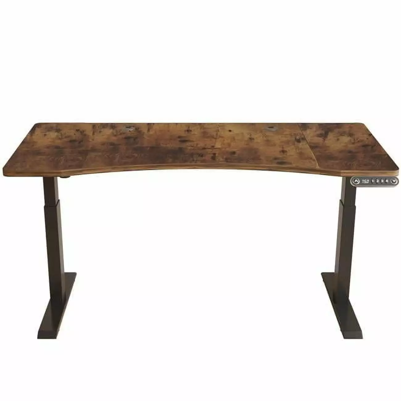 63 Inch Adjustable Wood Brown Black Unique Standing Desk Home Office Fancy Fixtures