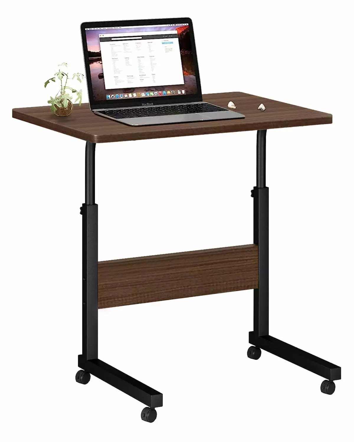 Adjustable Standing Desk Laptop Desk Mobile Rolling Computer Work Desk on Wheels HadinEEon