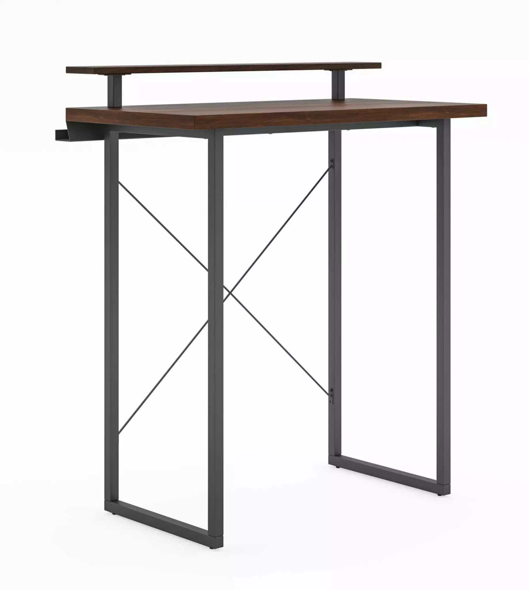 Merge Brown Standing Desk Monitor Stand Adjustable Workstation Homestyles