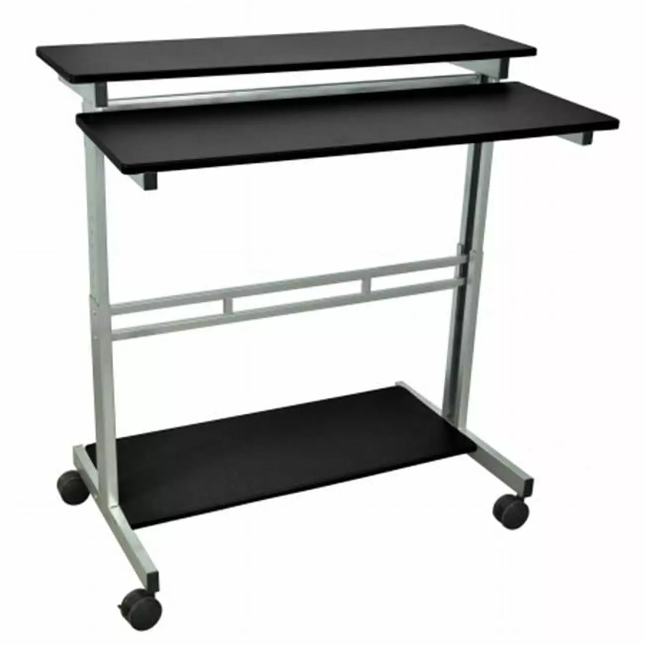 Luxor Stand Up Desk 40 Wide Black Adjustable Height Desk