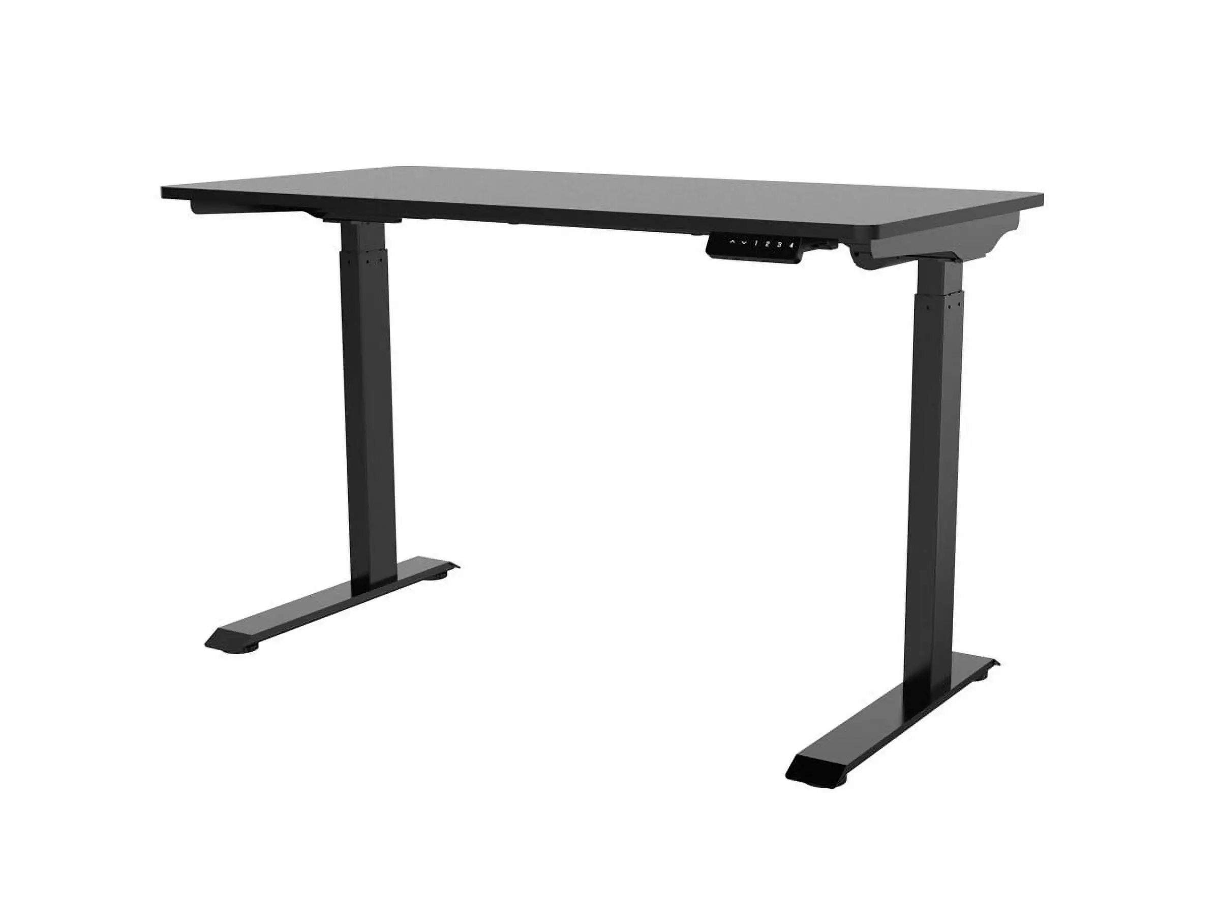 Monoprice WFH Single Motor Height Adjustable Sit-Stand Desk Table 4 foot Top Black Laptop Computer Workstation