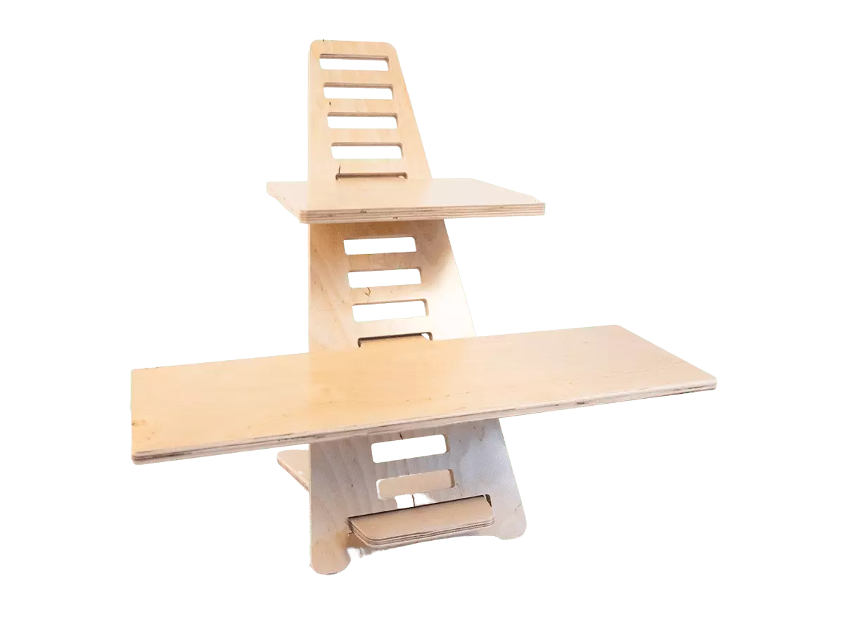Natural Birch Standing Desk Adjustable Height Home Office Desk Ergonomic Workstation Product Garage