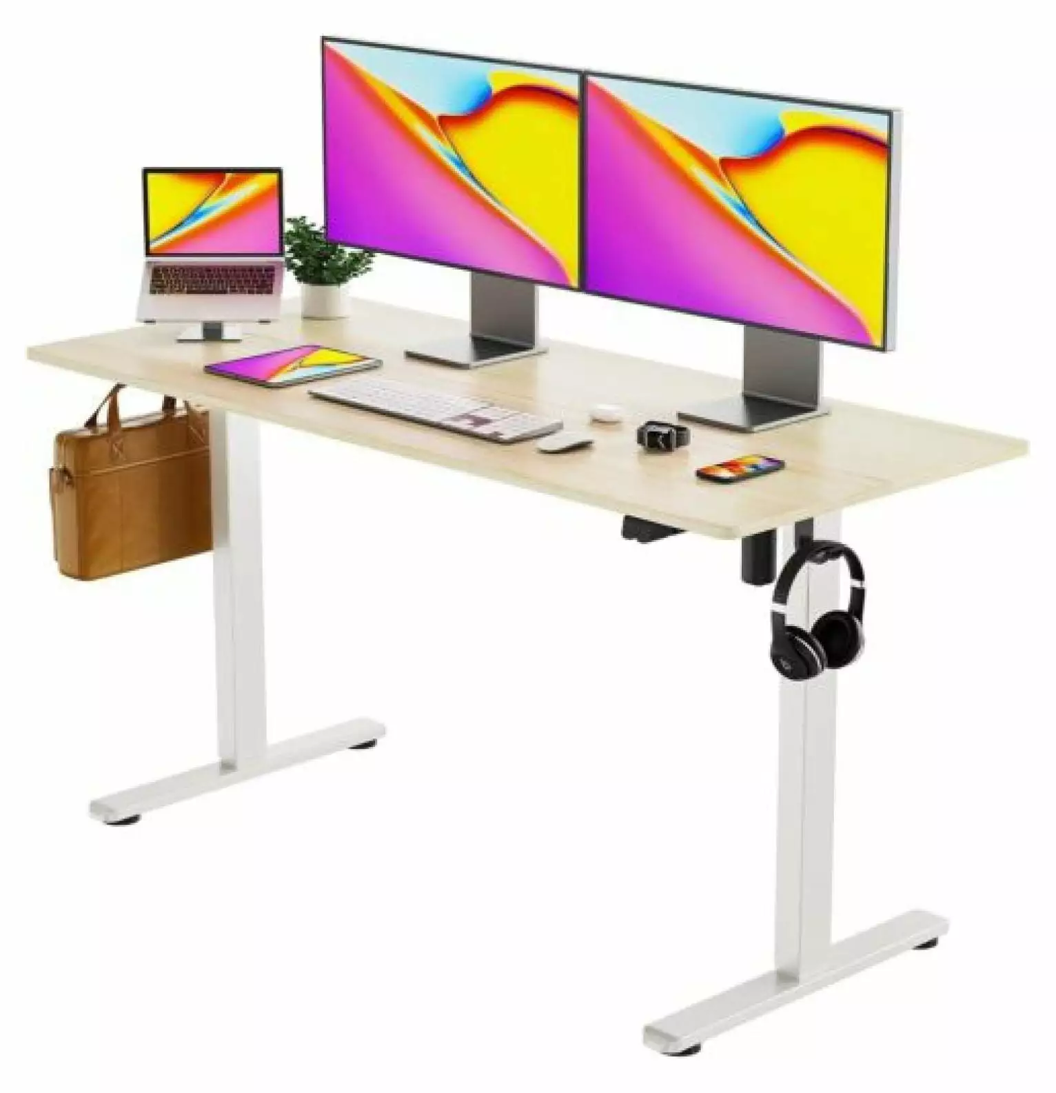 Rongfun 40 Inch Modern Height Adjustable Home Office Standing Electric Desk