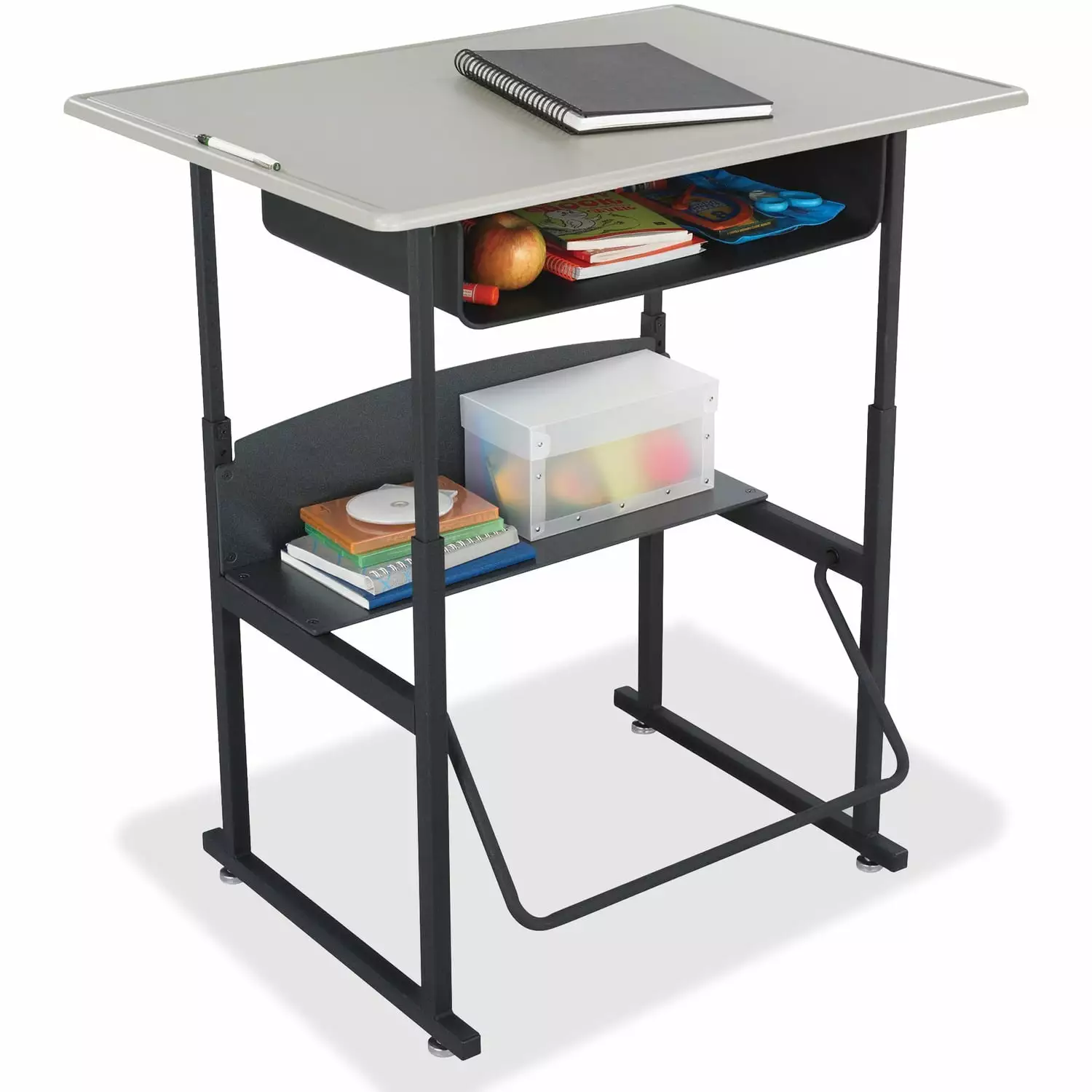 Safco AlphaBetter Desk 36 x 24 Standard Top and Book Box