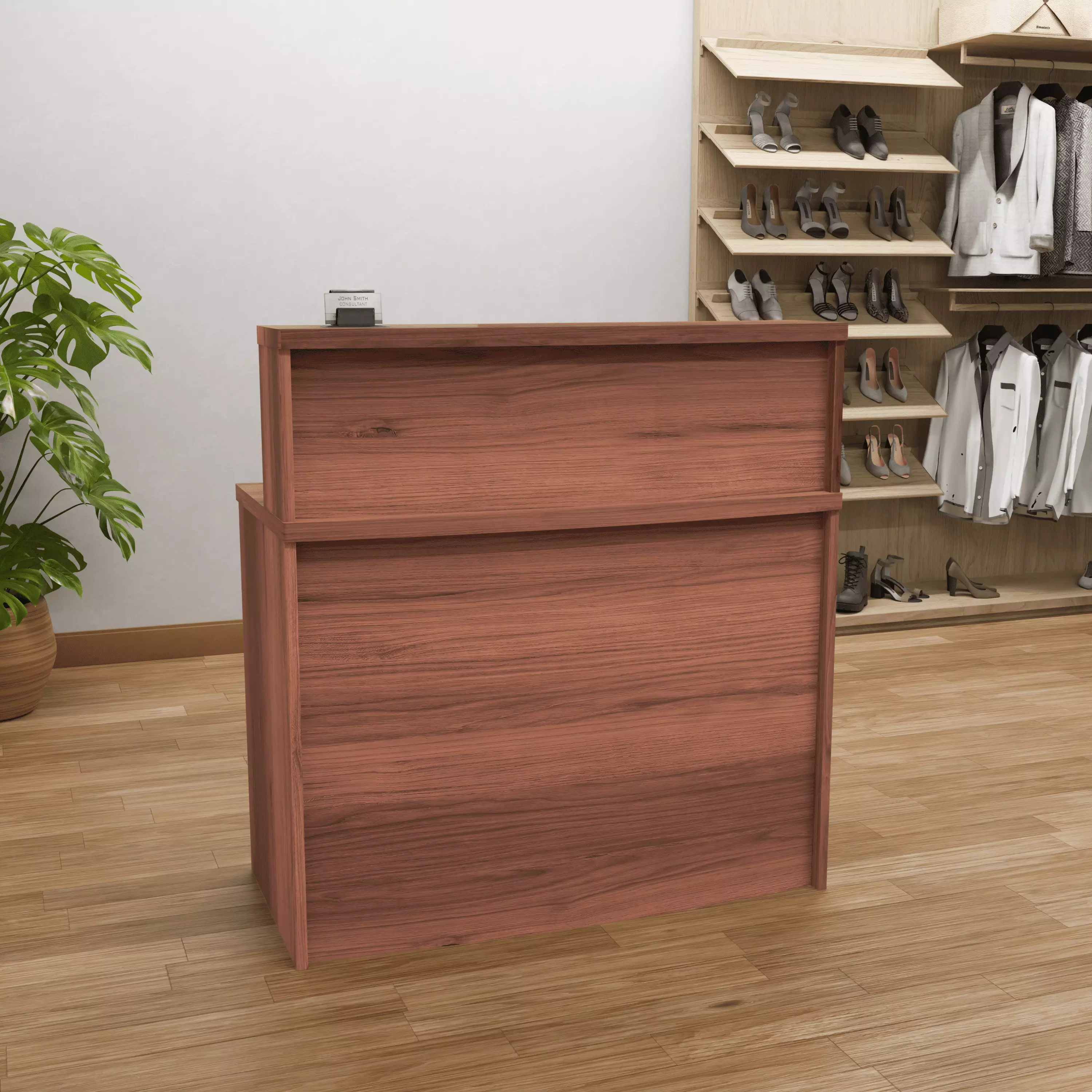 UGOS Mono 40 Modern Reception Desk Transaction Counter Laminate Desktop Multifunctional Standing Desk Office Salon Spas UG...