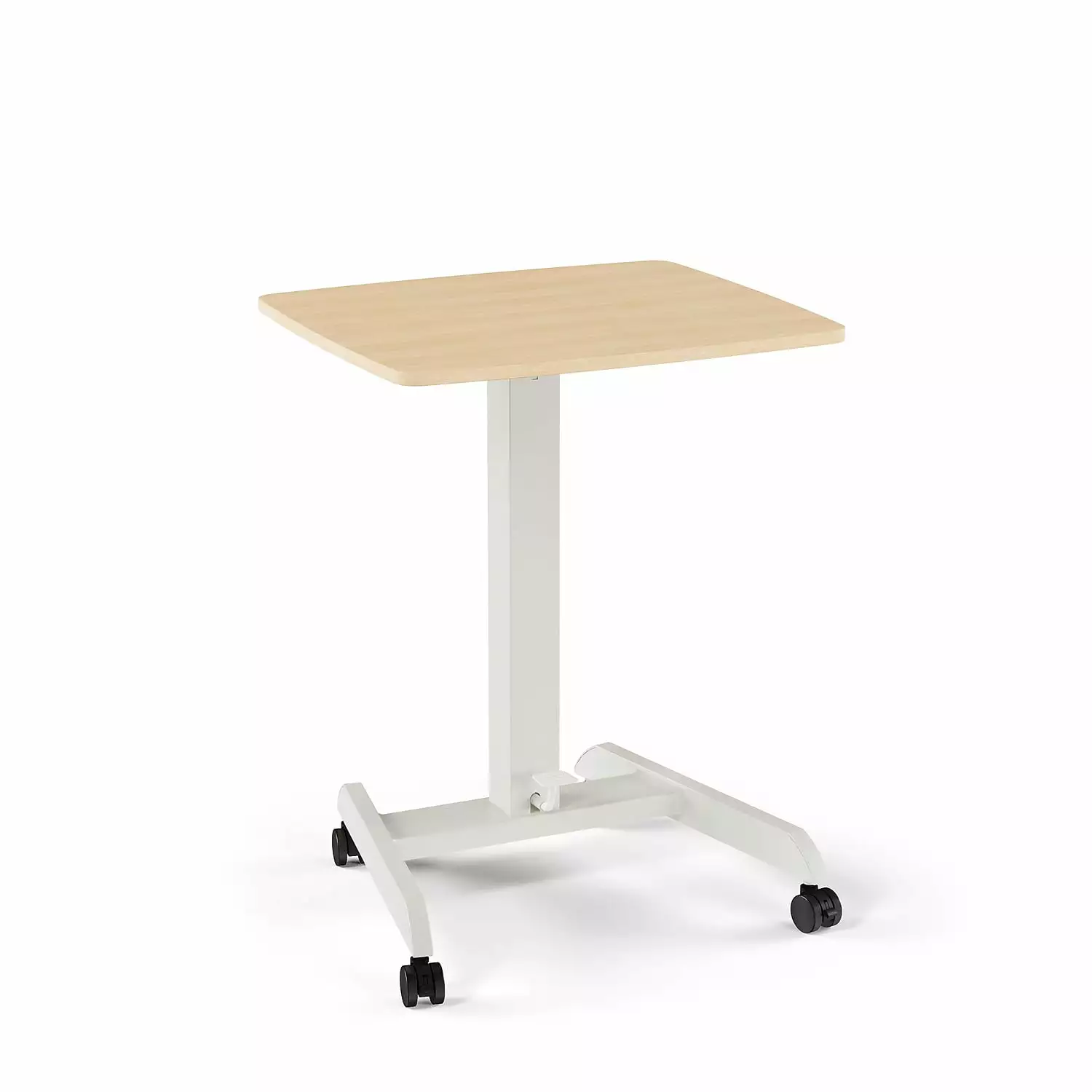 Union & Scale Essentials 24W Adjustable Standing Mobile Desk Natural Home Office