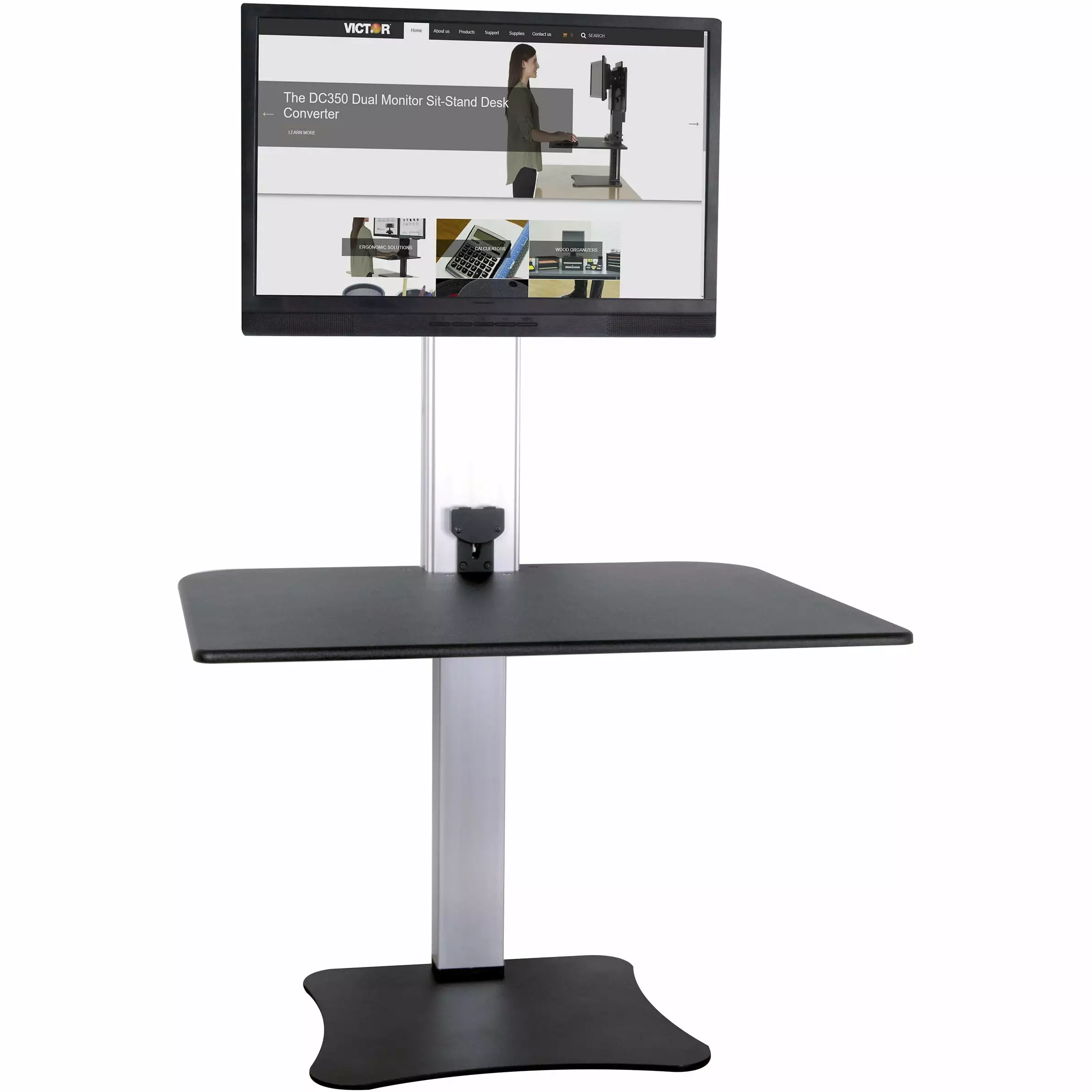 Victor Technology DC400 Victor High Rise Electric Single Monitor Standing Desk Workstation