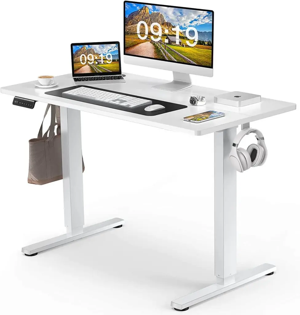 Electric Height Adjustable Standing Desk Sit To Stand Ergonomic Computer Workstation w2201