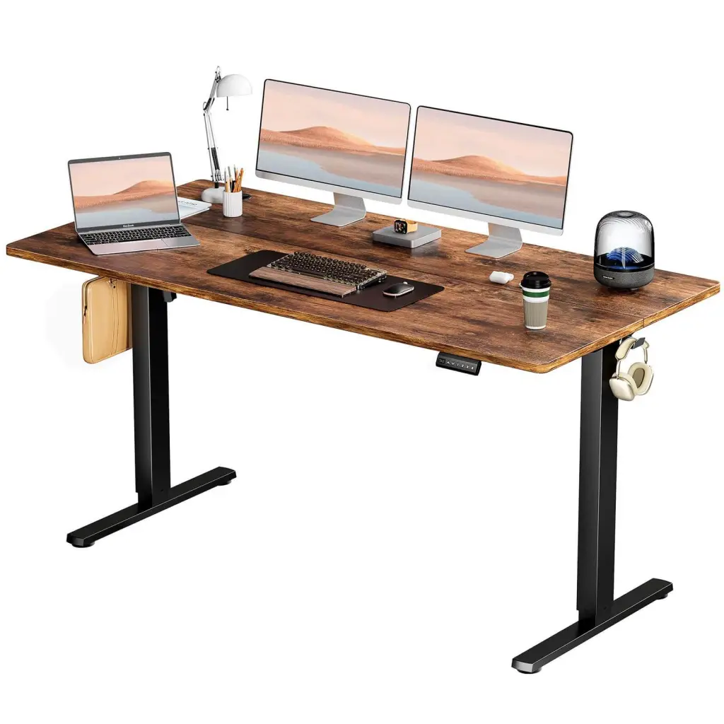 Electric Height Adjustable Standing Desk Sit Stand Ergonomic Computer Desk w2201