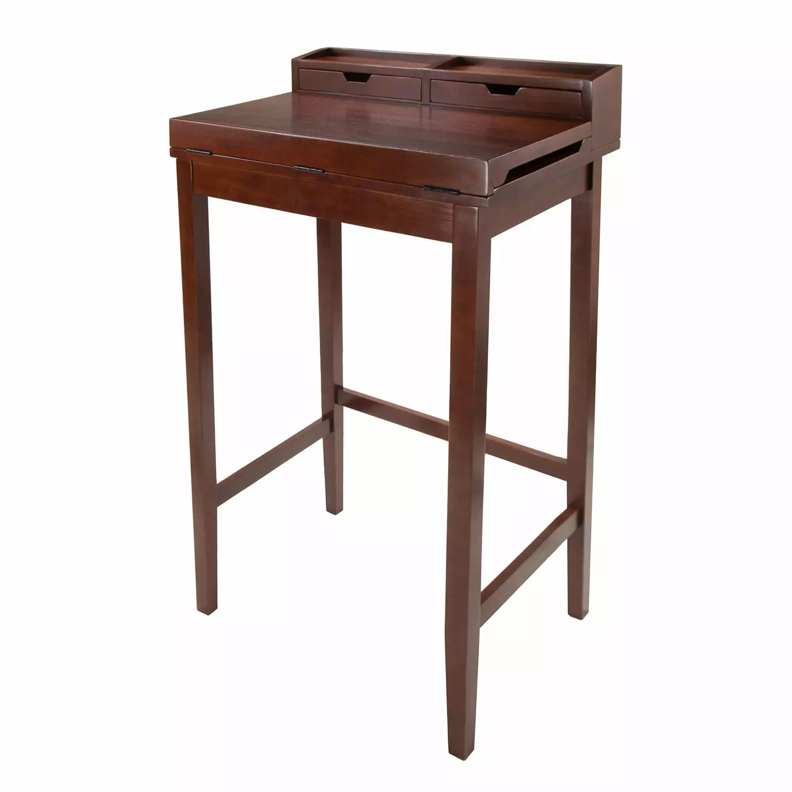 Winsome Wood Brighton Ergonomic High Desk Walnut Finish