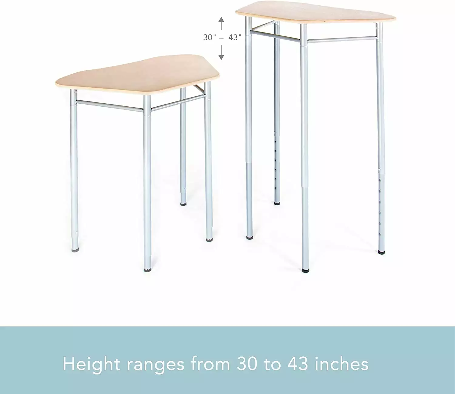 Standing Modular Desk Adjustable Height Metal Legs Adults Kids Home Office Classrooms YOJFOTOOU