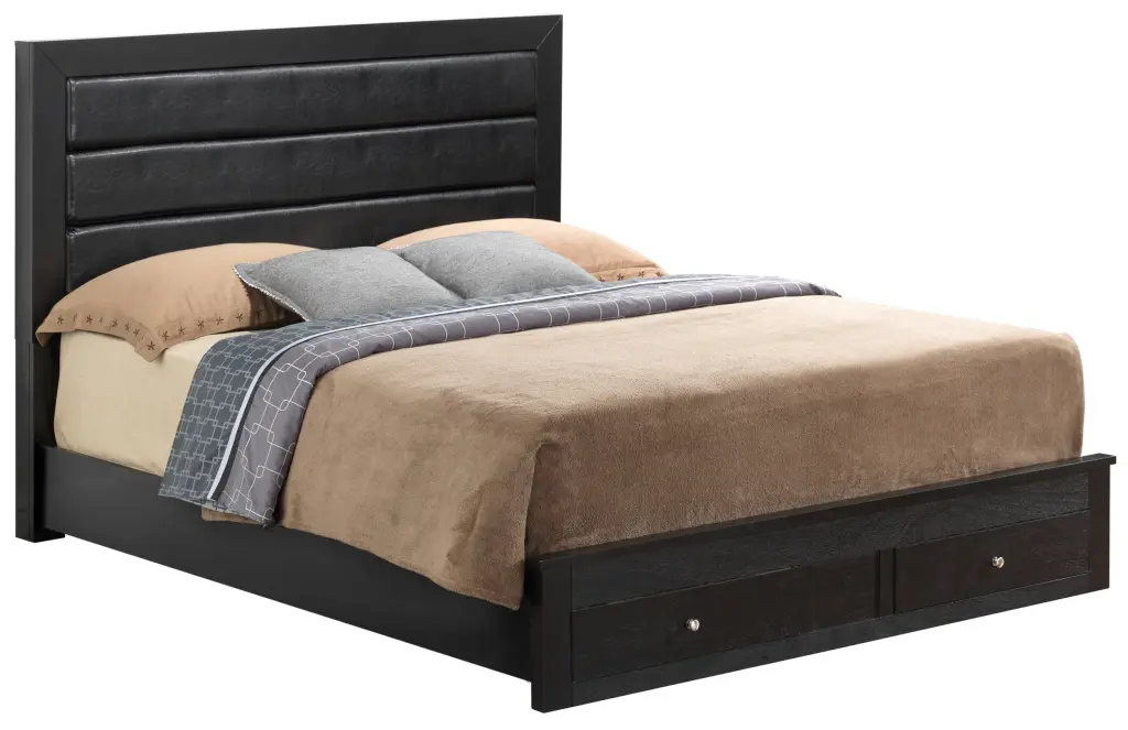Burlington G2450C FSB Full Storage Bed Black Box Spring Not Required glory furniture