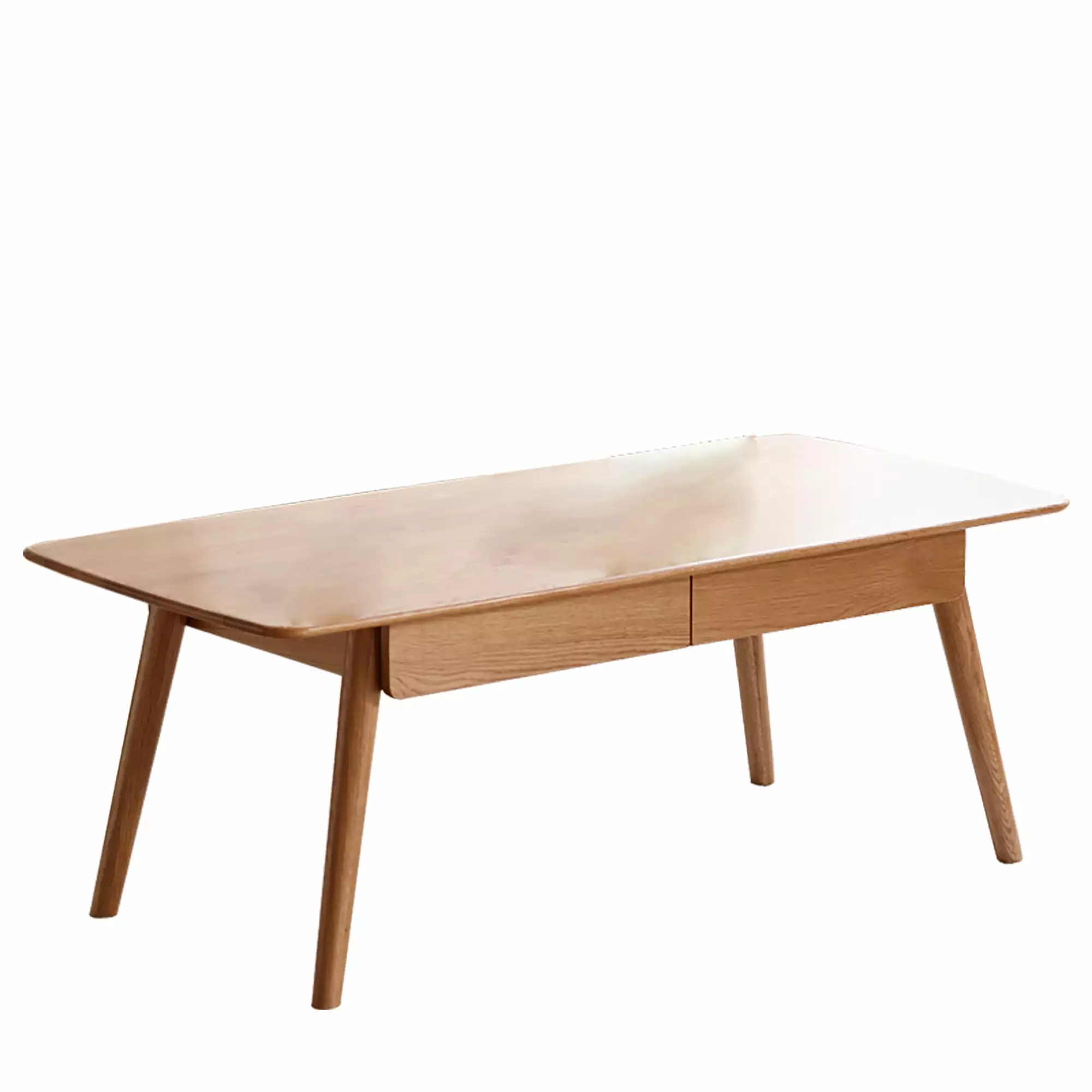 Center Table Low Table 100% Solid Wood Top Plate Desk - Natural Wood Coffee Table Storage CoSoTower