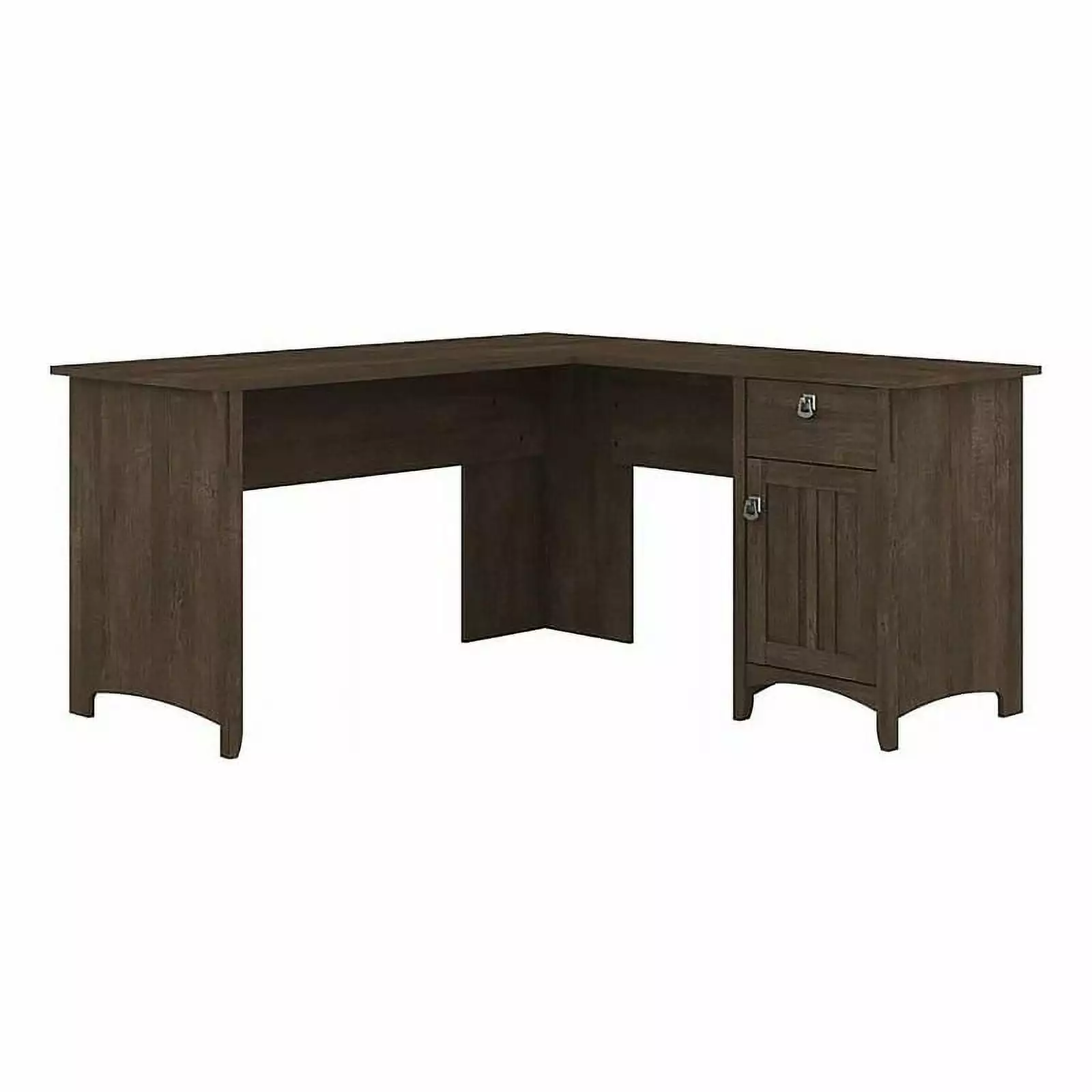 Scranton & Co 60 Contemporary L-Desk Storage Ash Brown Office Furniture