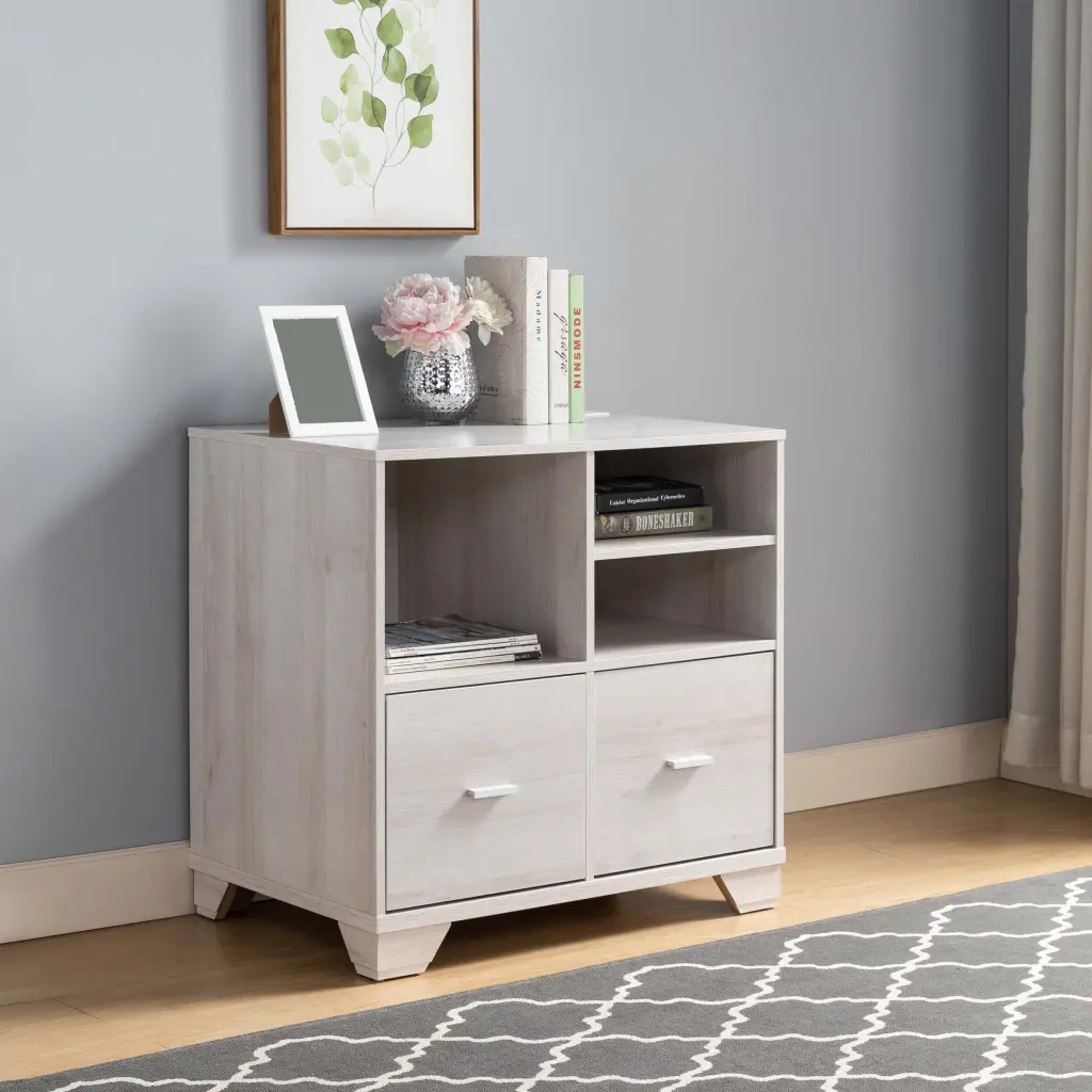 Home Office Printer Stand File Cabinets - Open Shelving Workstation Organizer id international- inc.