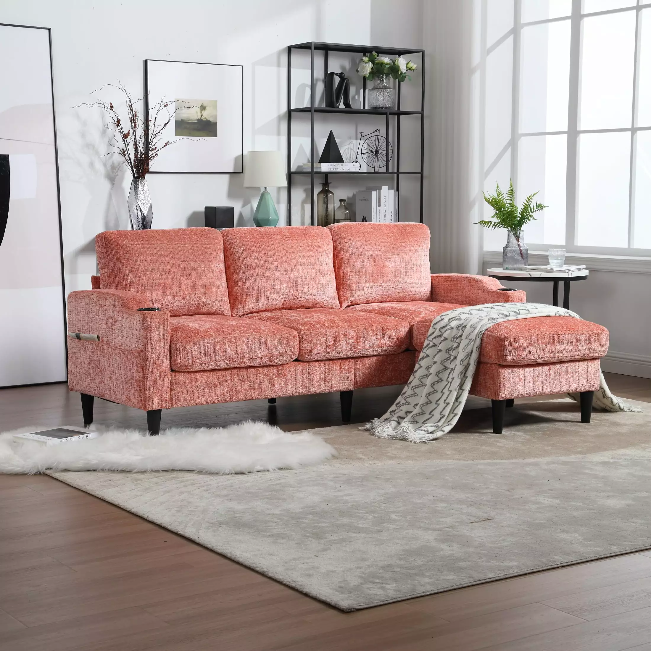 Miekor Furniture Storage Sofa Living Room Cozy Sectional Sofa W4US2736 Multifunctional Couch