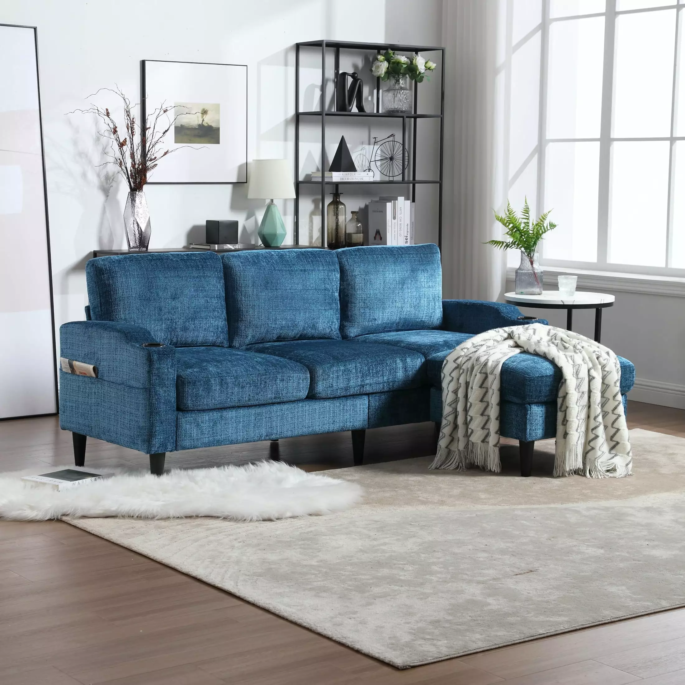 Miekor Furniture Storage Sofa Living Room Cozy Sectional Sofa W4US2739 Modern Design
