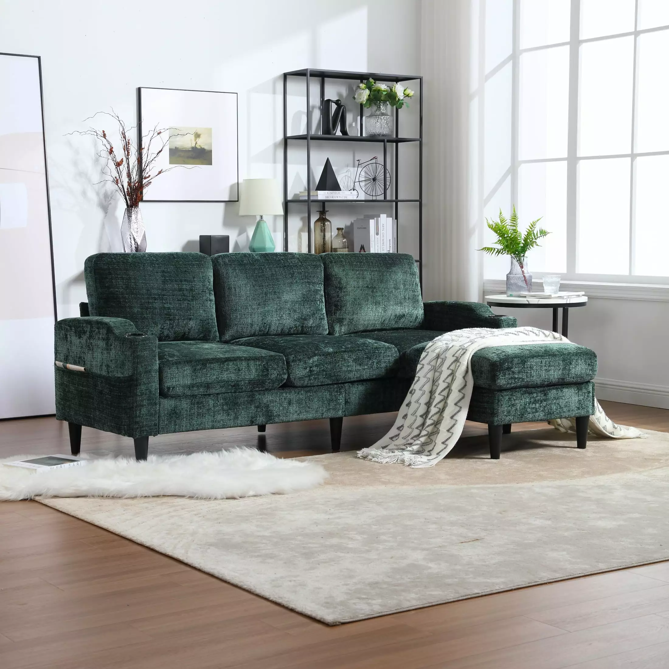 Miekor Furniture Storage Sofa Living Room Cozy Sectional Sofa W4US2741 Stylish Lounge