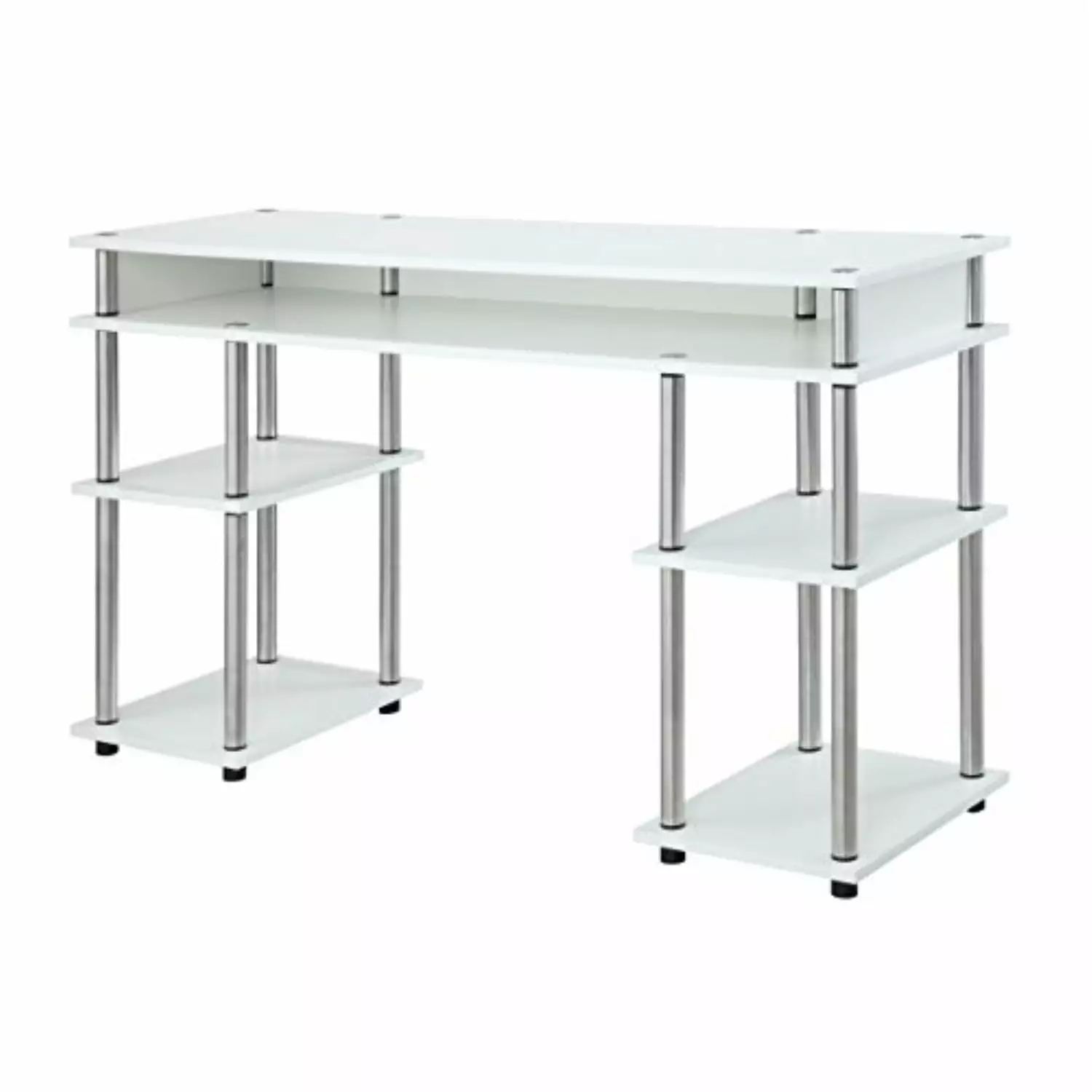 Convenience Concepts Modern No Tools Student Desk White Home Office Desk Good