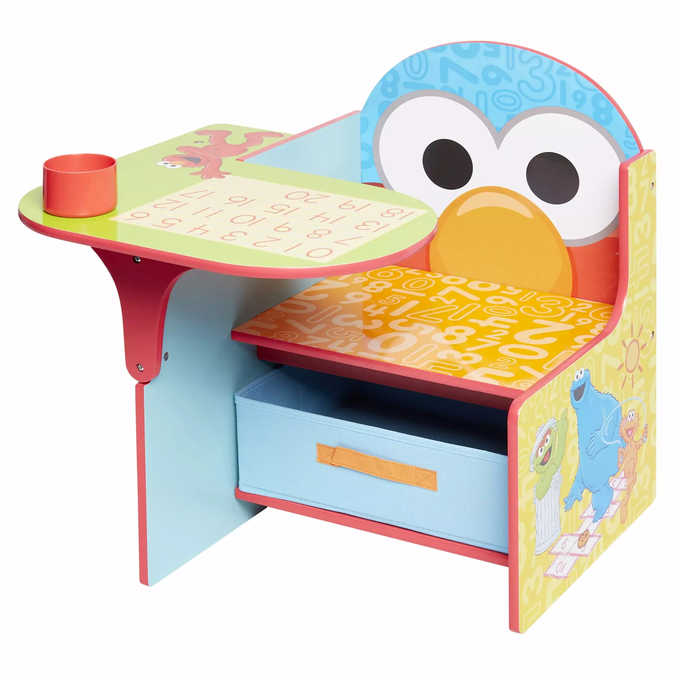 Sesame Street Elmo Toddler Desk Chair Storage - Kids Study Furniture Delta Children