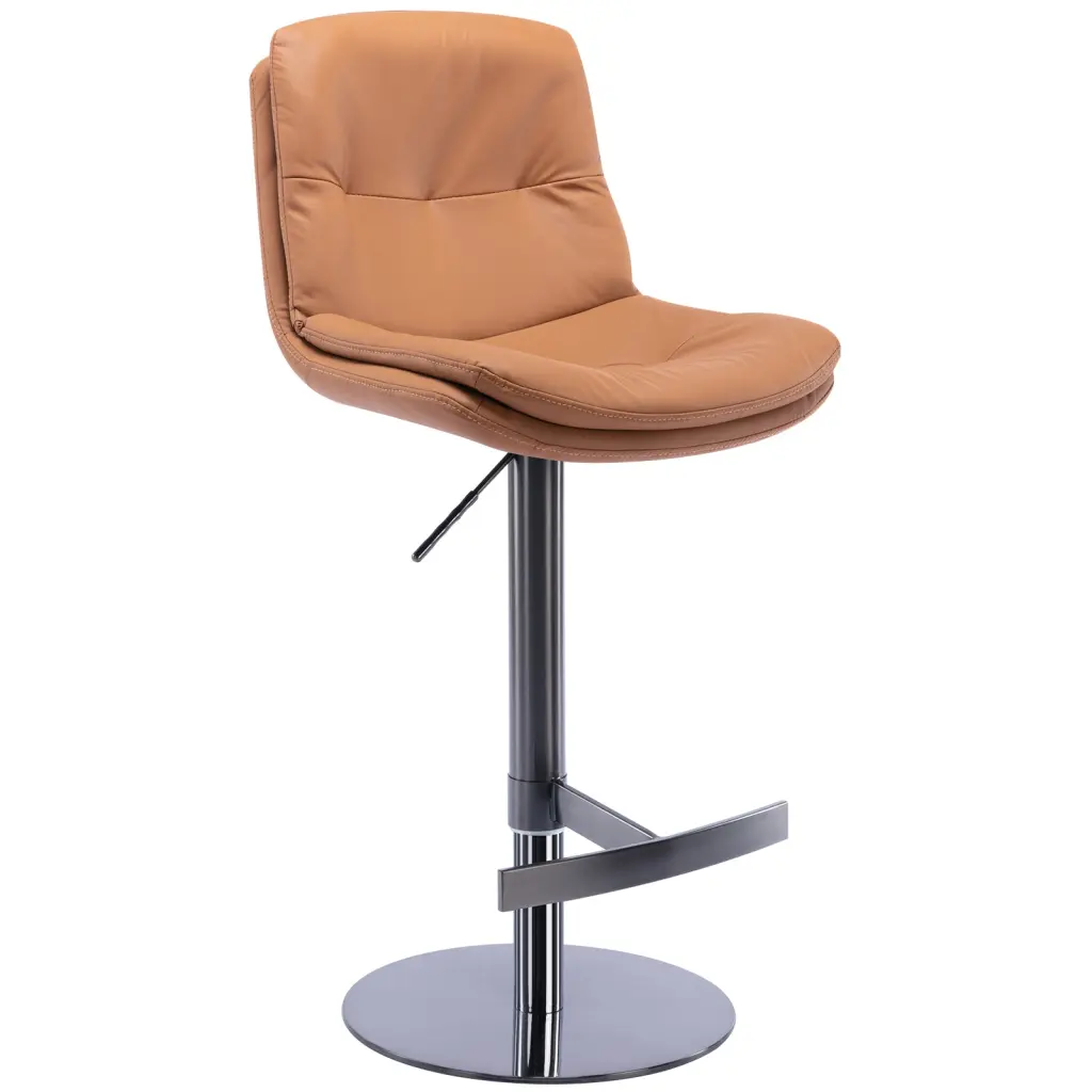 Swivel Bar Stools Black Titanium Stainless Steel Base Footrest ayulife