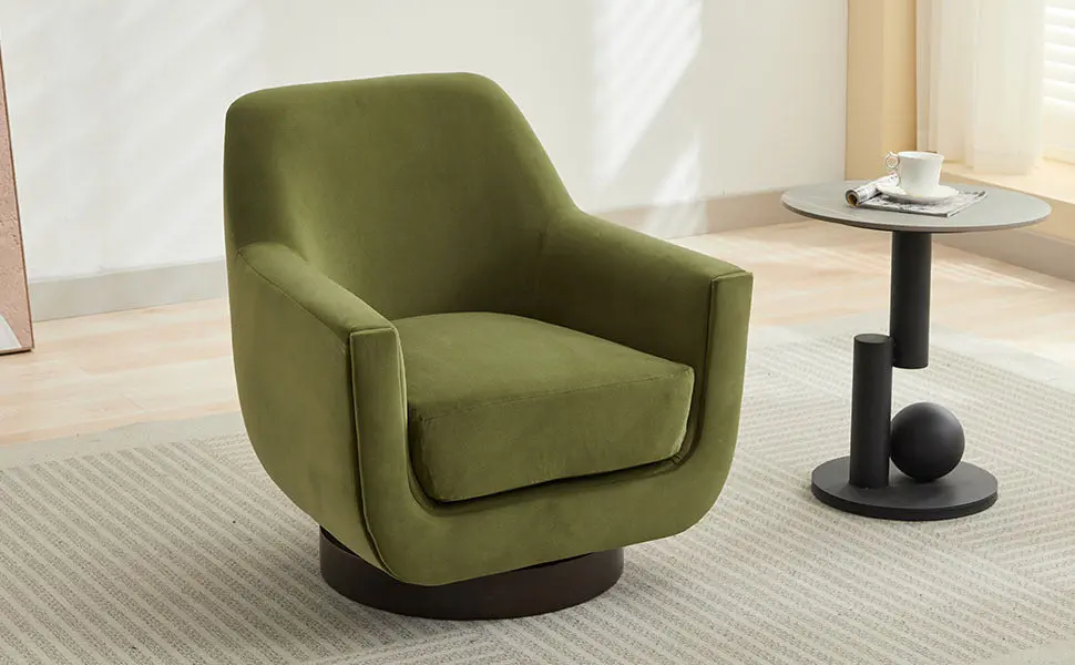 U Influenced Fully Assembled Swivel Velvet Accent Chair Armchair bed best