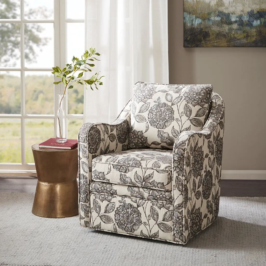 Brianne Swivel Chair Multicolor Solid Wood Modern Living Room Furniture jla