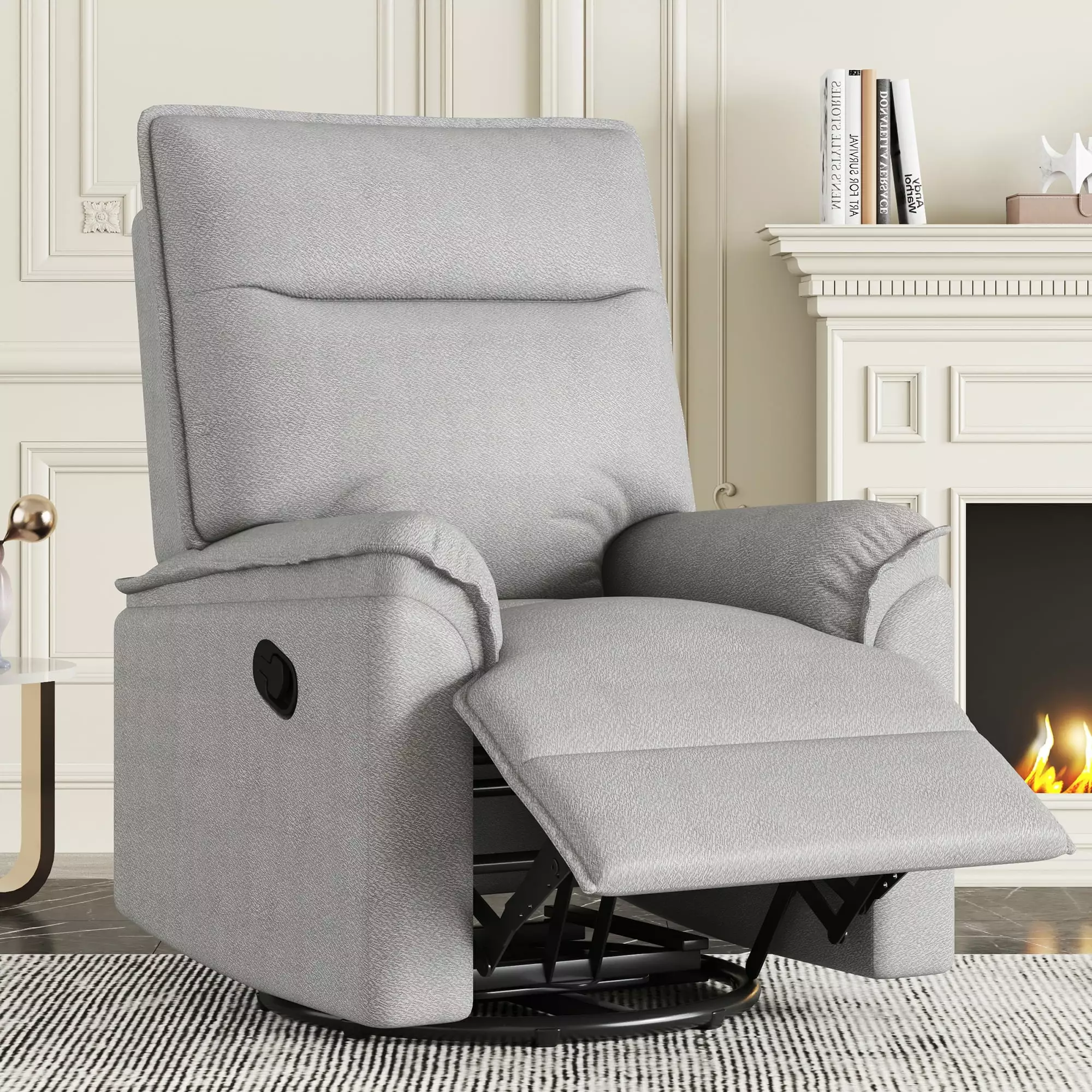 360 Degree Swivel Recliner Manual Recliner Chair Grey CNCJ