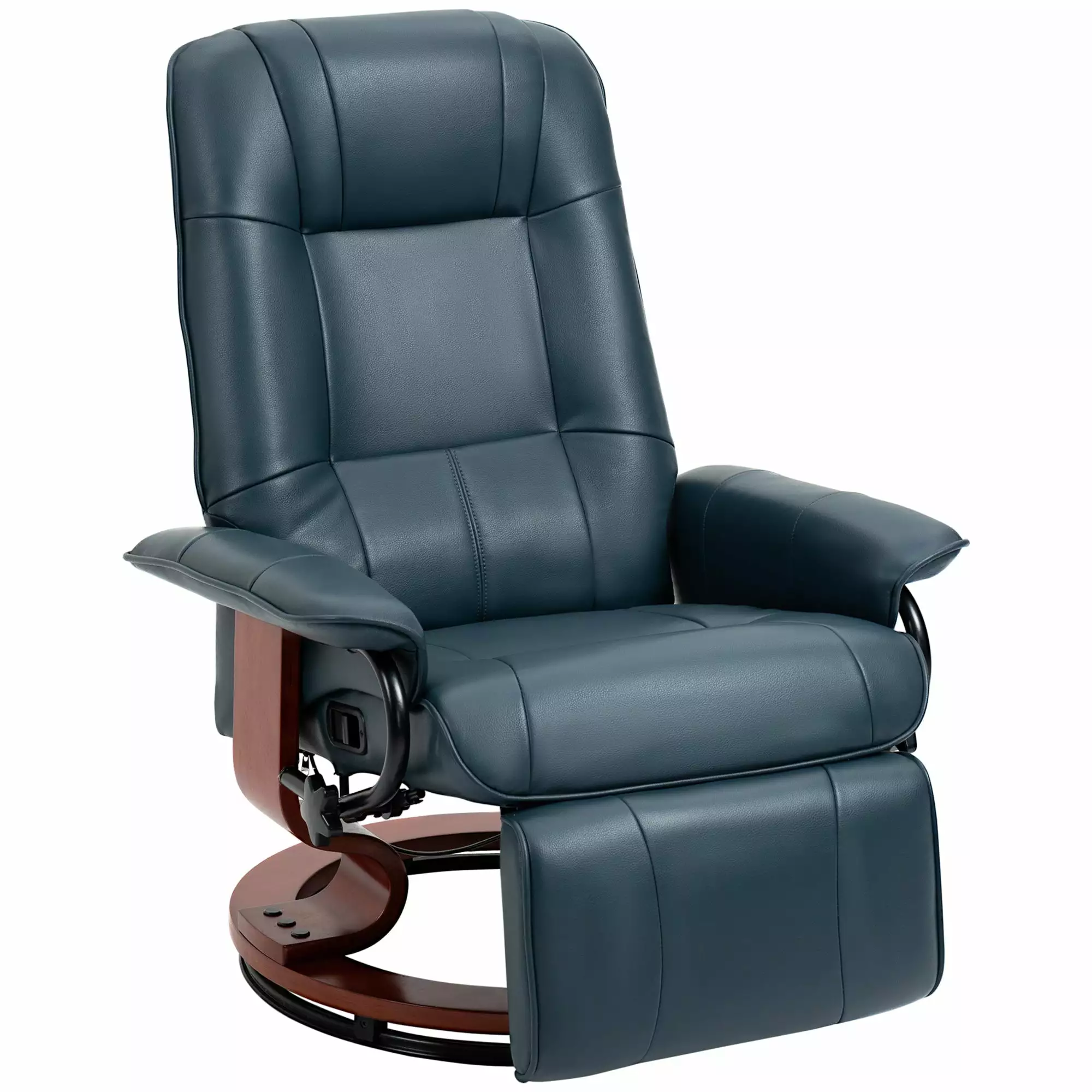 Metro Swivel Recliner Chair Blue Modern Living Room Furniture Go Green Woods