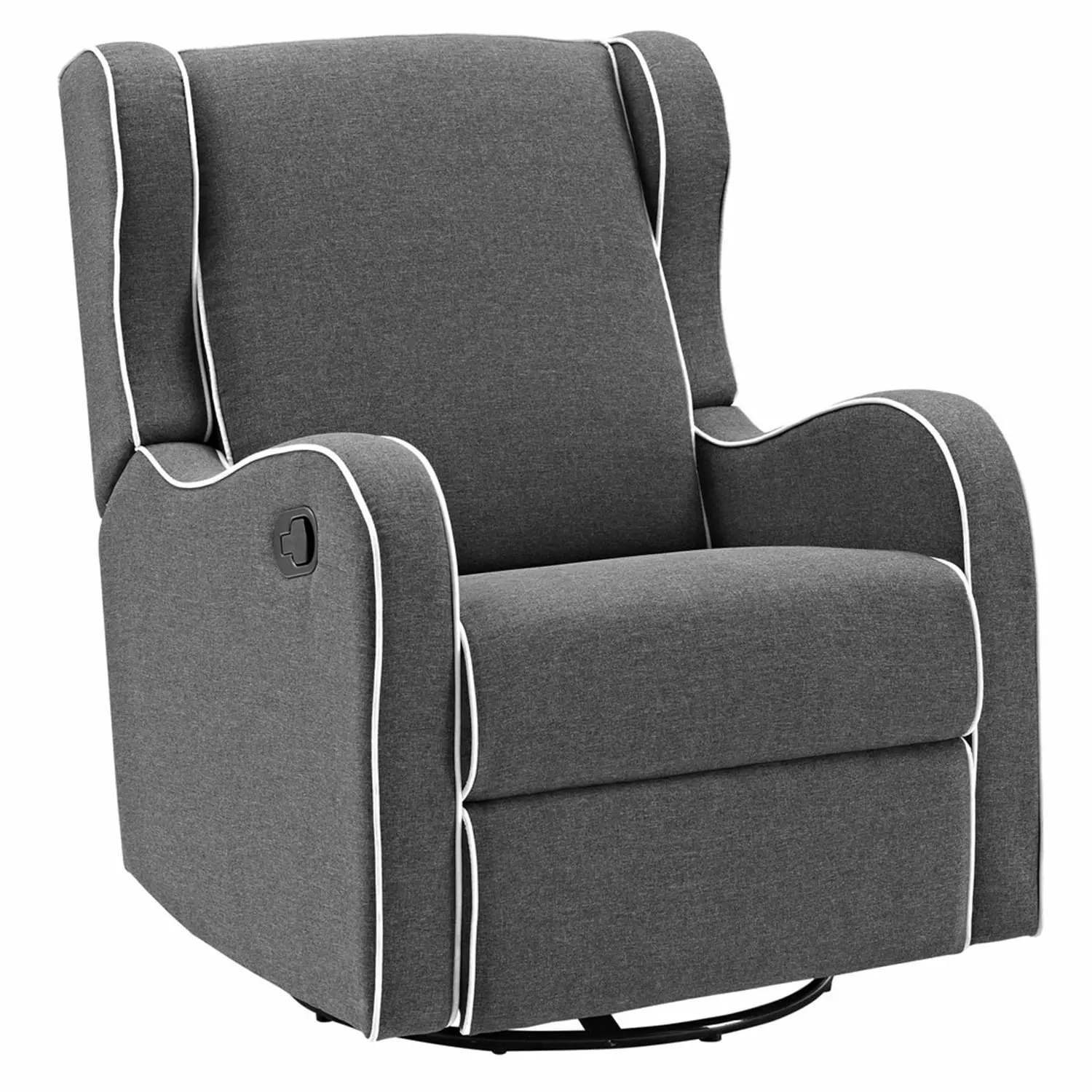 HomeStock Upholstered Swivel Gliding Recliner Comfortable Living Room Chair