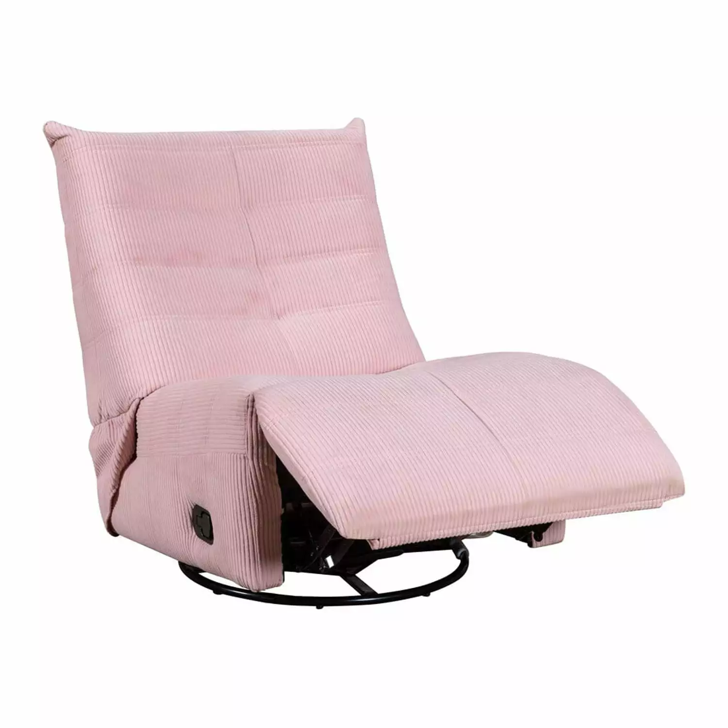 Georgena Pink Corduroy Fabric Swivel Glider Recliner - Stylish and Comfortable Lounge Chair Lilola Home
