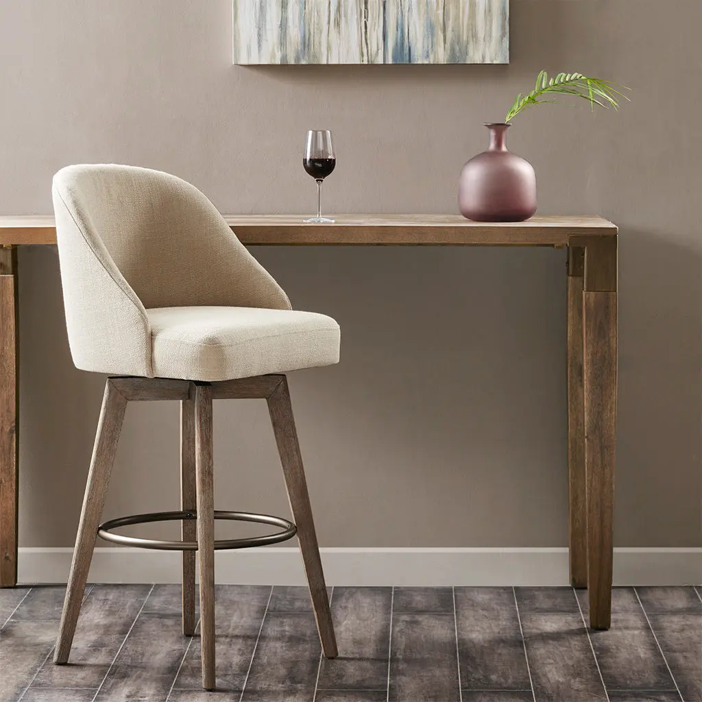Bar Stool Swivel Seat Sand Polyester Counter Height Stool jla